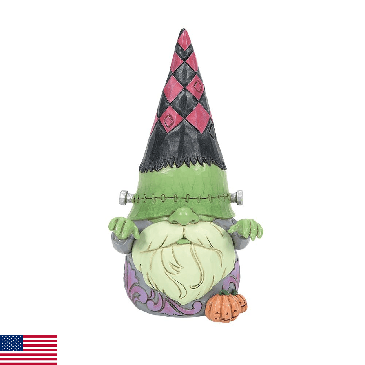 Enesco Jim Shore Heartwood Creek Green Monster Gnome Figurine 6.49 Inch Multicol - Image 1