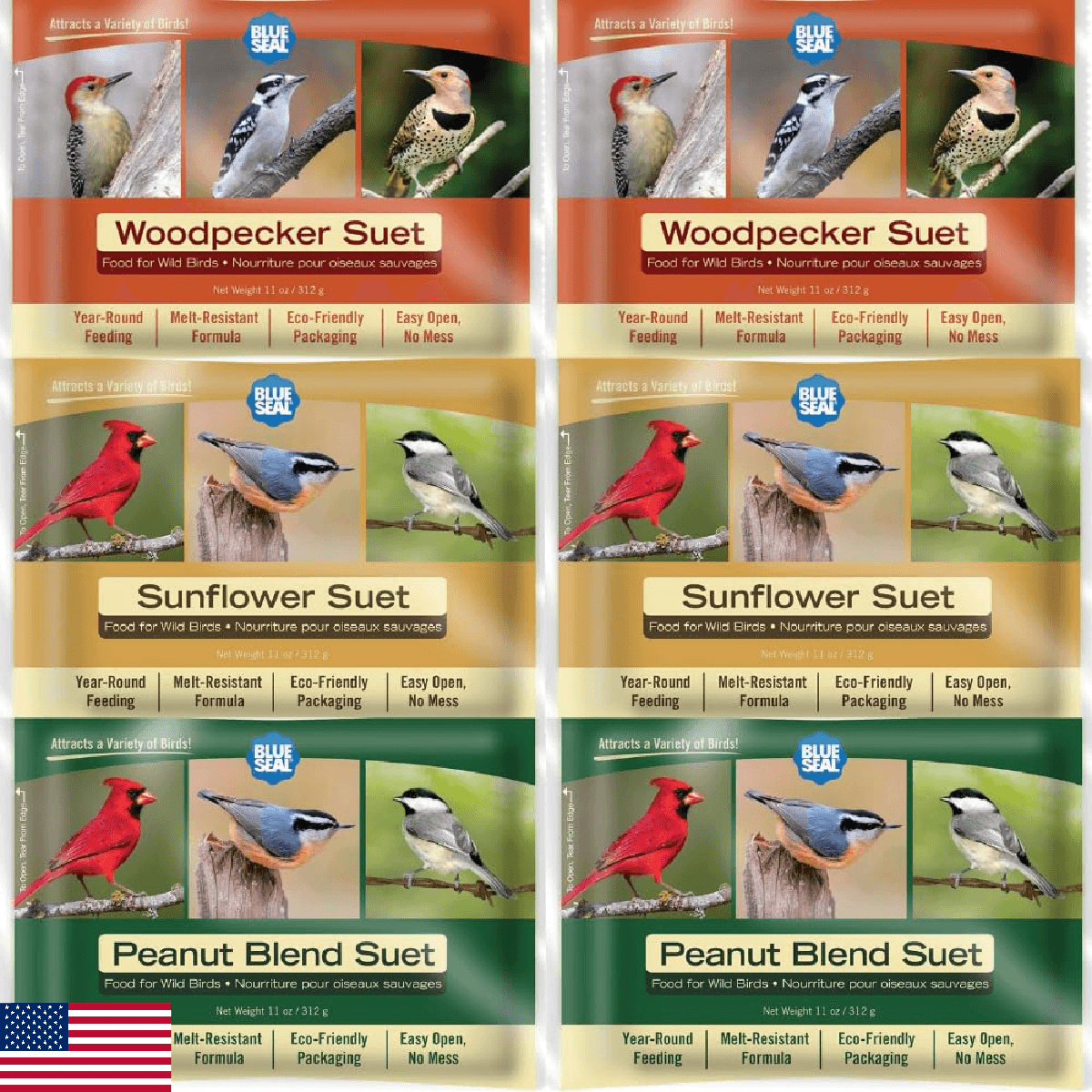 Blue Seal Nut Feast Suet Cakes for Wild Birds | No Mess Suet Feed with Variety o - Image 1