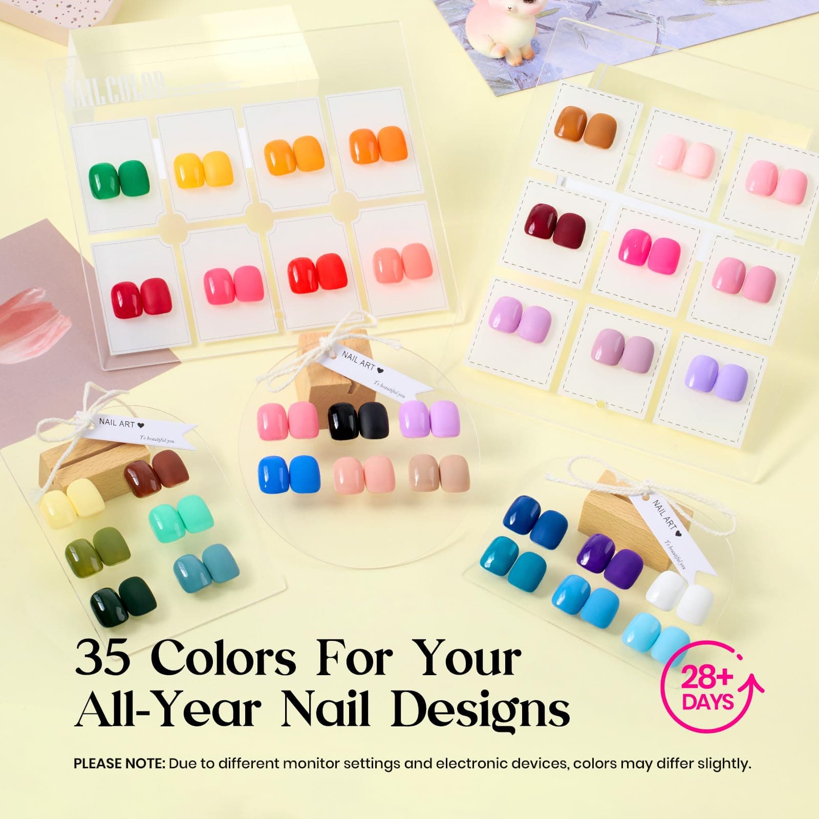 Beetles Gel Nail Polish Kit with U V Light -35 Colors Valentines Gel Polish Set - Thumbnail 4