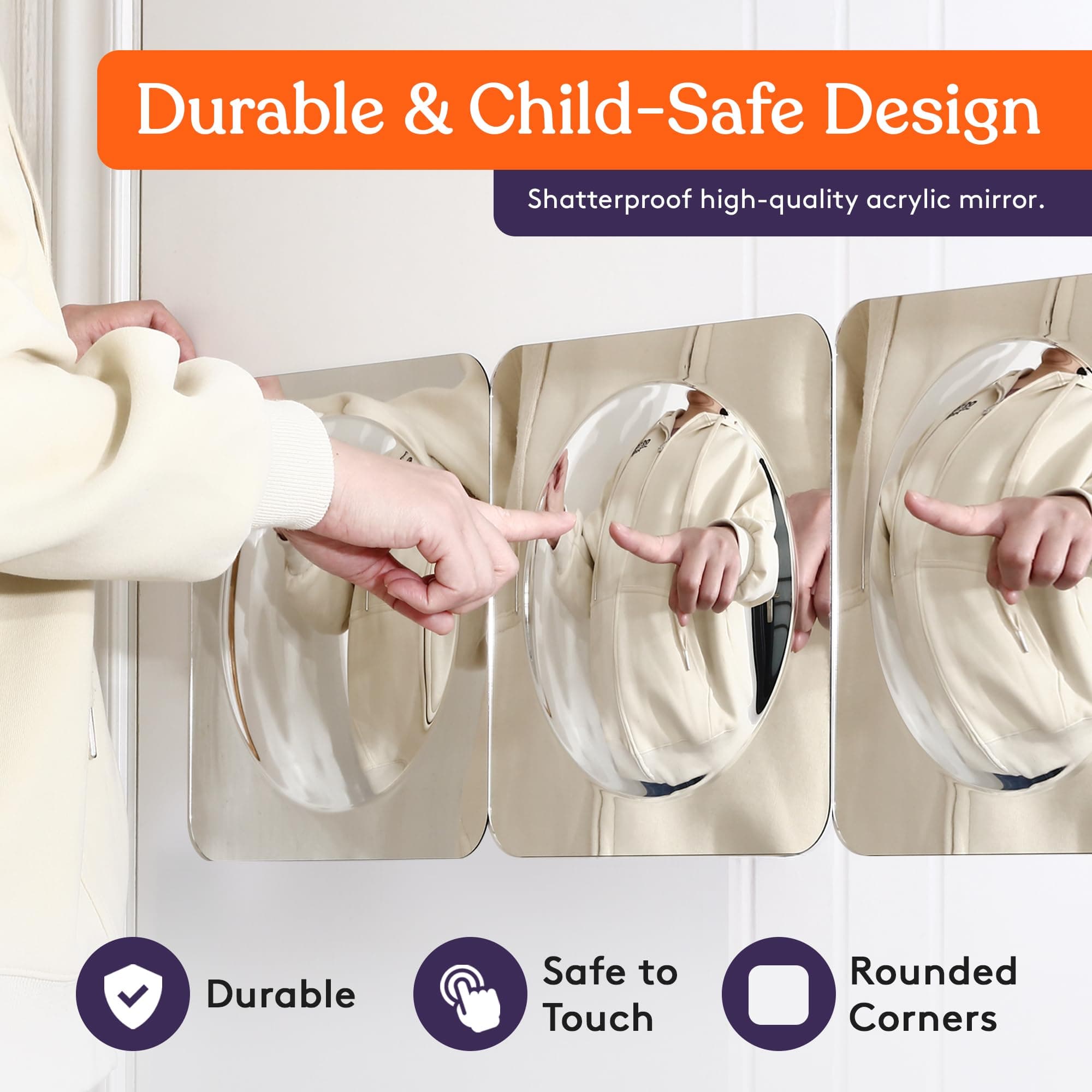 Special Supplies Sensory Bubble Wall Mirror - Interactive Acrylic Mirrors for Wa - Thumbnail 4