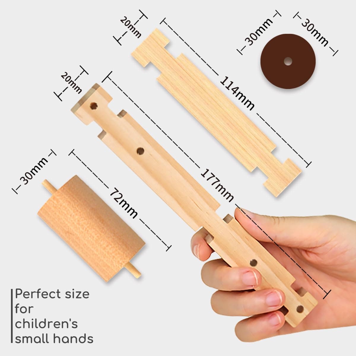 Jovi-mindly＆Notchies Space Wooden Blocks Set 101 PCS Create 40+ Shapes,Toys Educ - Thumbnail 2