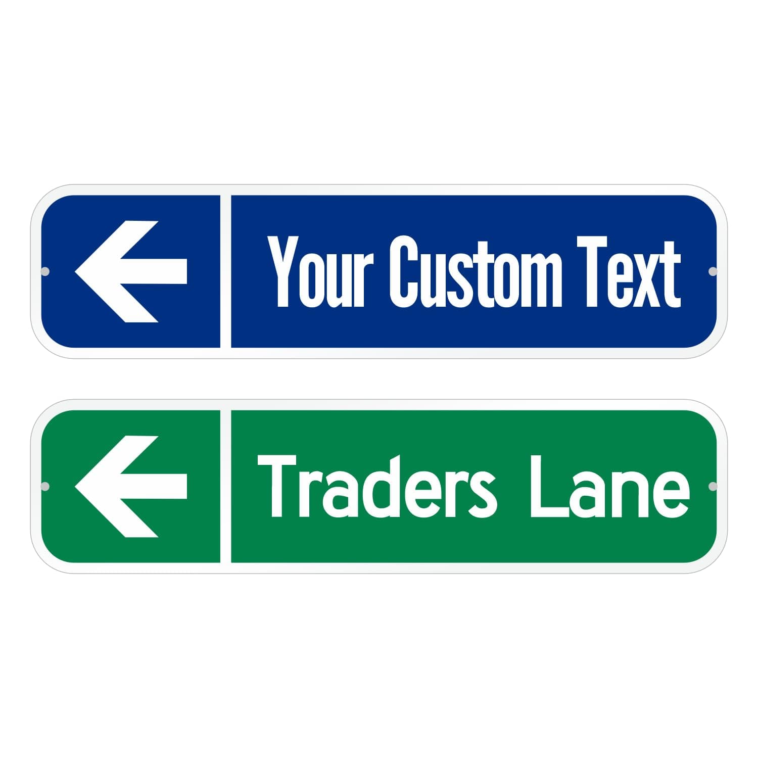 SmartSign Customize Your Own Blue Street Sign with Left Arrow | 6" x 24" 3M EG R - Thumbnail 7