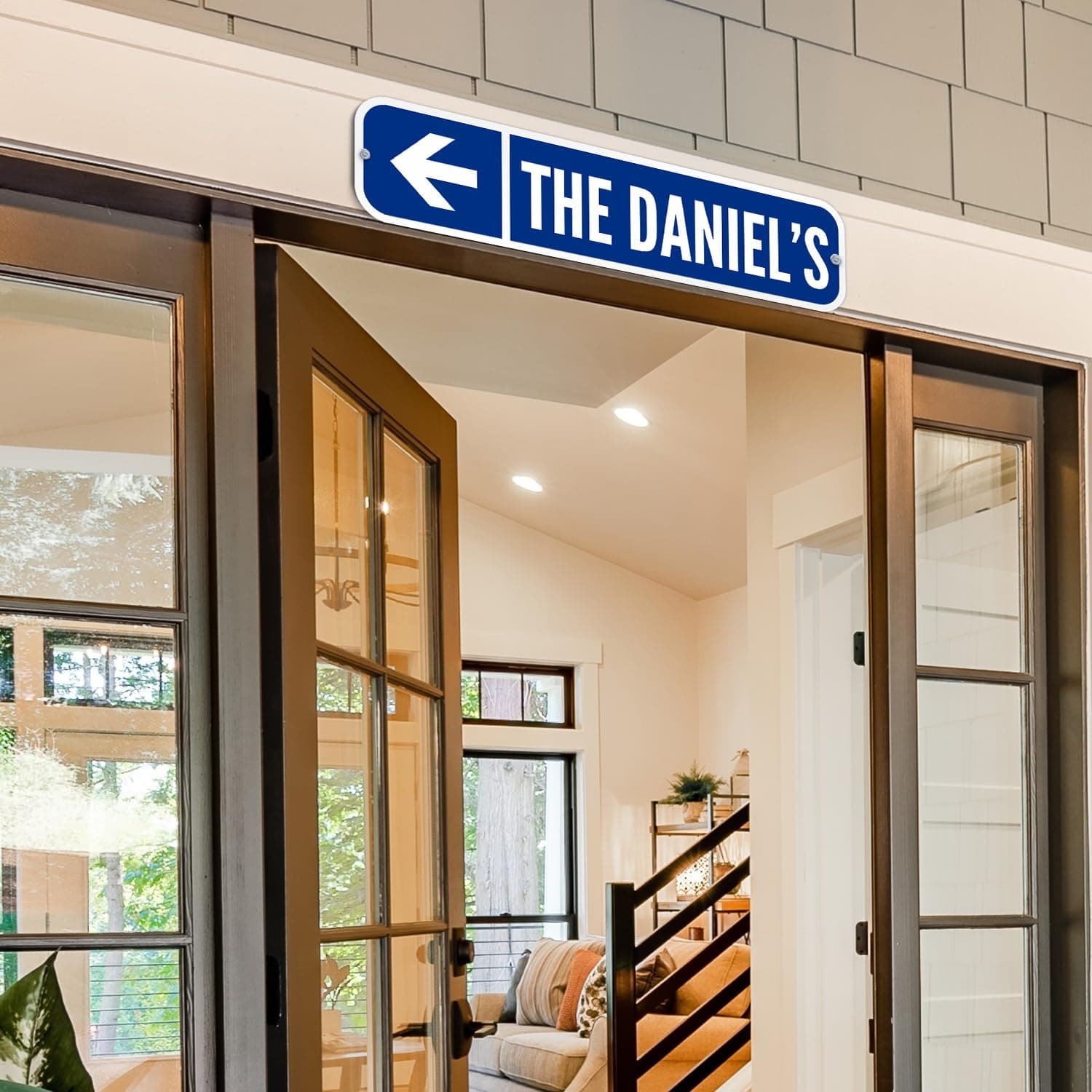 SmartSign Customize Your Own Blue Street Sign with Left Arrow | 6" x 24" 3M EG R - Thumbnail 4