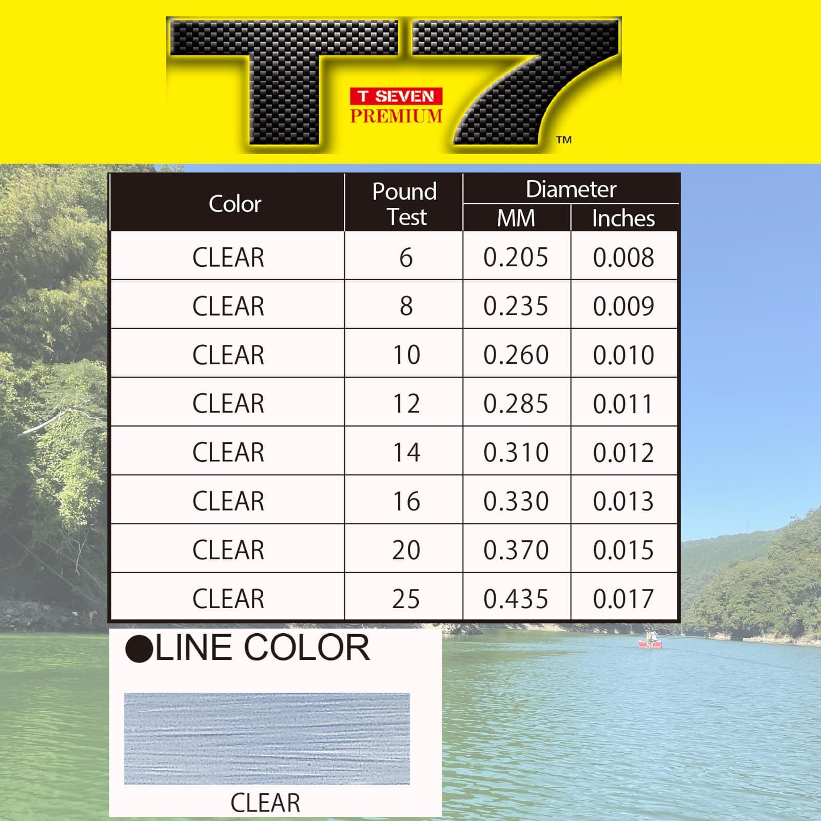 Yo-Zuri T-7 Premium Fluorocarbon 200 Yard Spool 16LB - Thumbnail 3