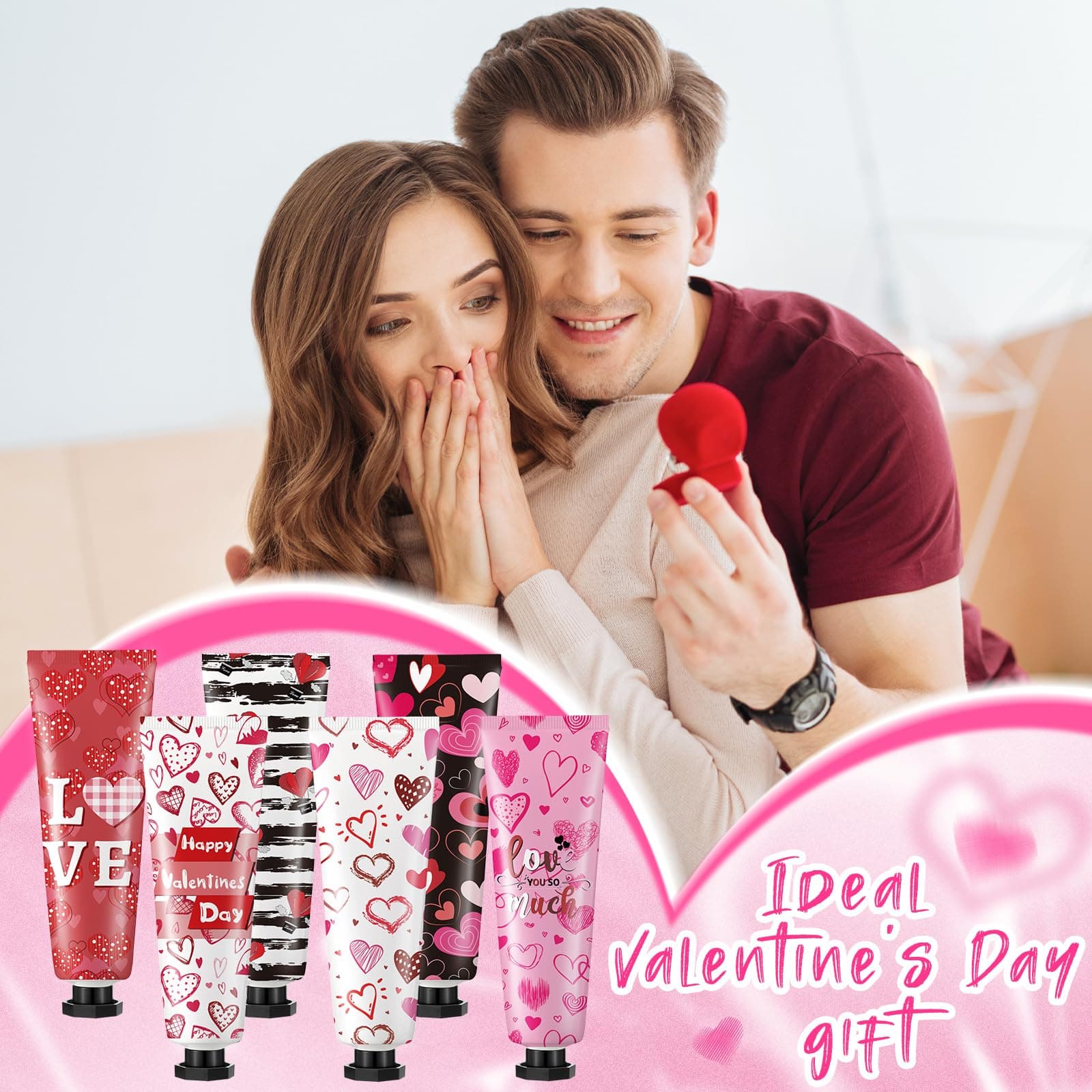 24 Pcs Valentine's Day Hand Cream Gift Bulk Valentine Gift Basket Stuffers Love - Thumbnail 4