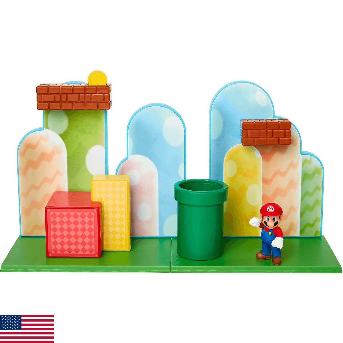Super Mario Nintendo Acorn Plains 2.5” Figure Playset with Feature Accessories - Image 1