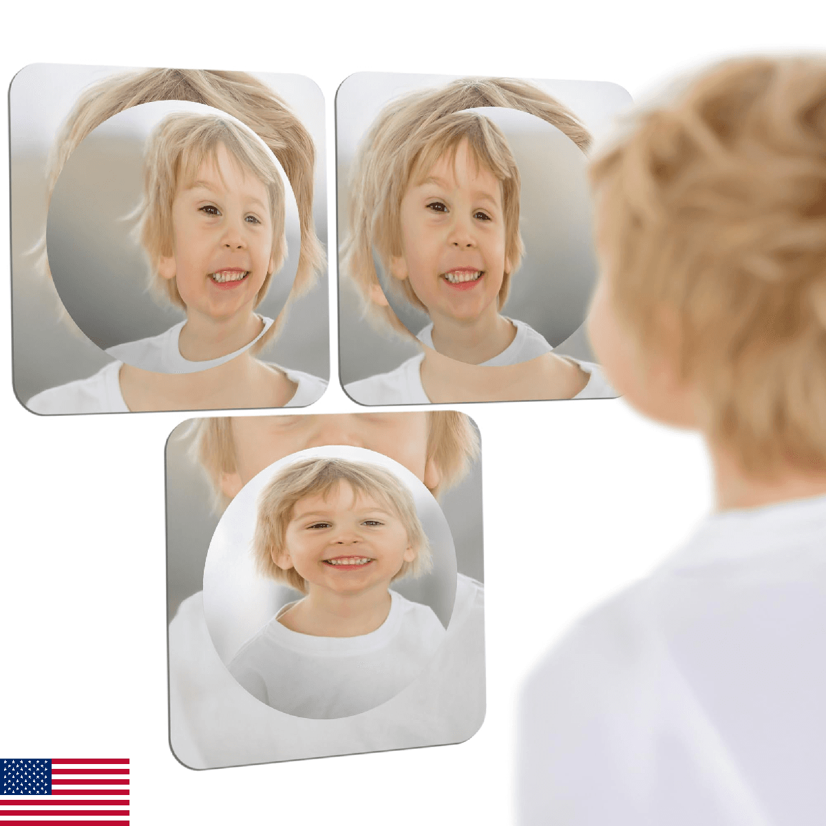 Special Supplies Sensory Bubble Wall Mirror - Interactive Acrylic Mirrors for Wa - Image 1