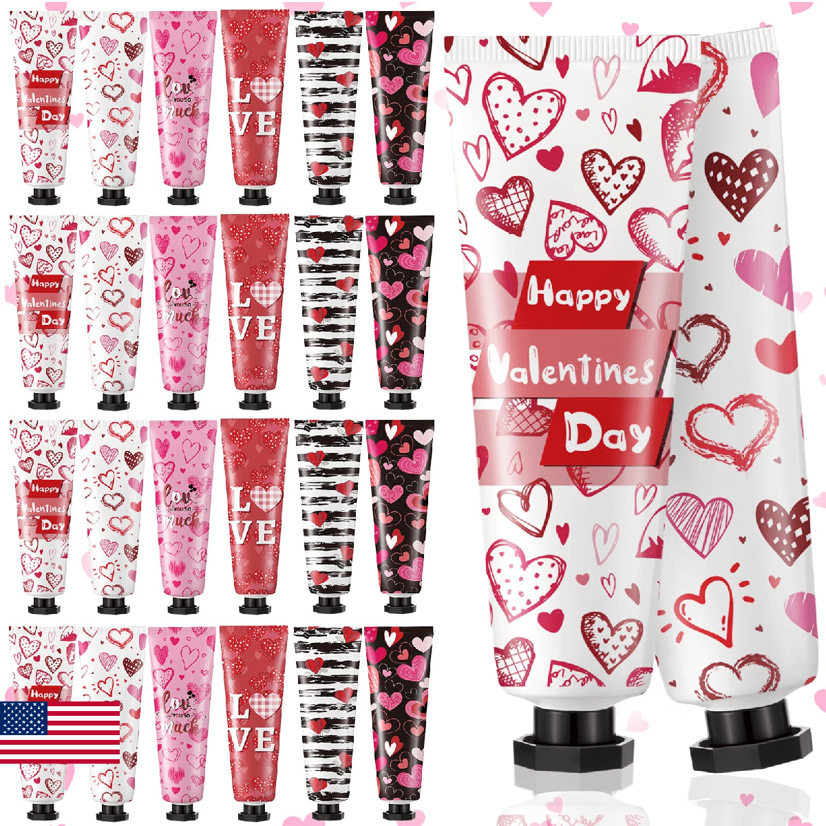 24 Pcs Valentine's Day Hand Cream Gift Bulk Valentine Gift Basket Stuffers Love - Image 1