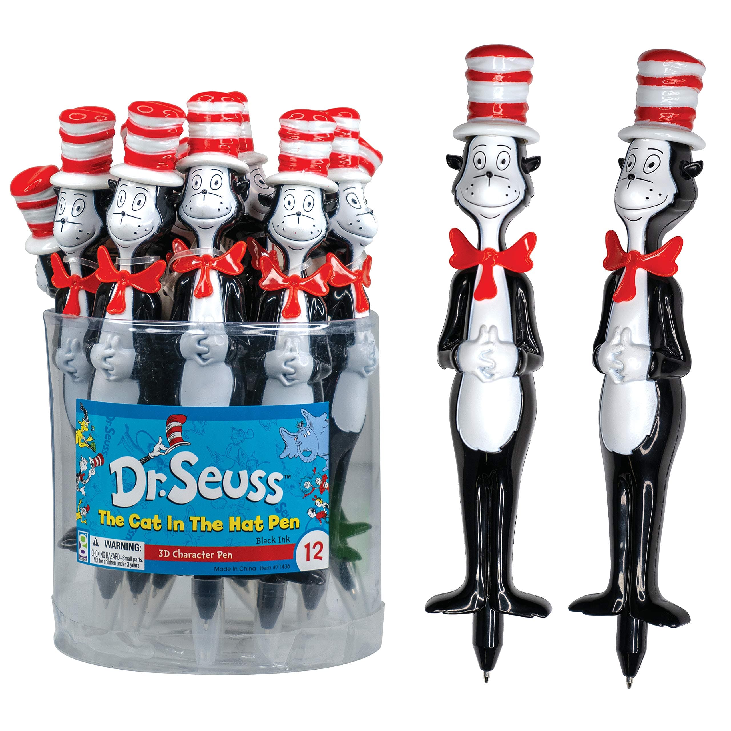 Raymond Geddes Dr. Seuss Cat in the Hat Pen (Pack of 12) - Thumbnail 3