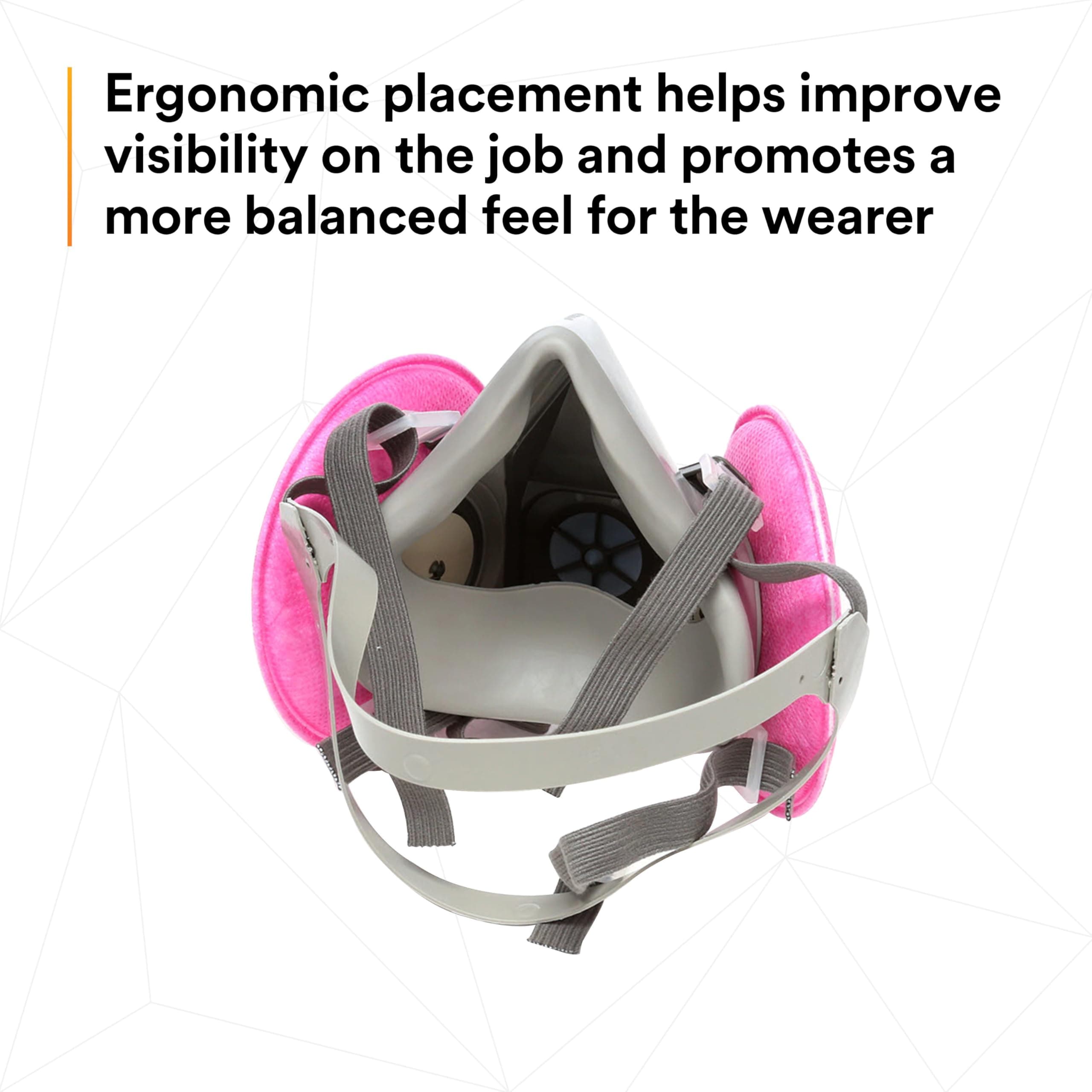 3M Half Facepiece Reusable Respirator Assembly Kit 6391, Size Large, P100, Light - Thumbnail 6