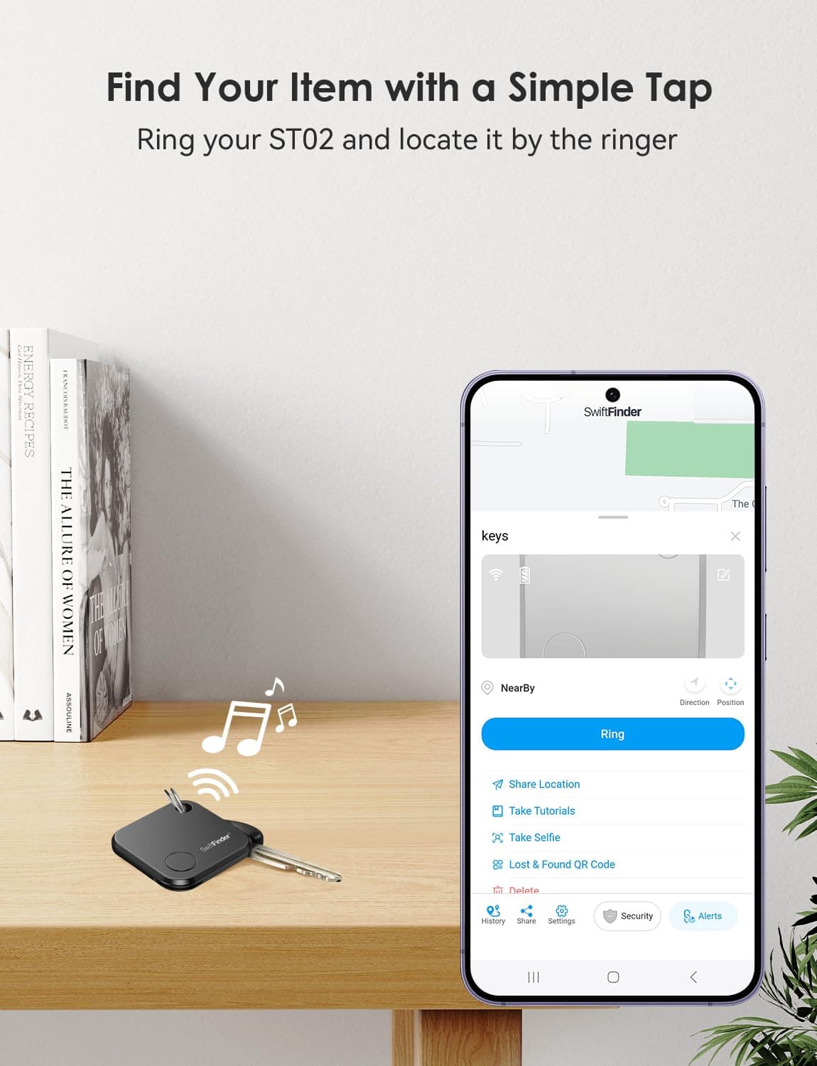 SwiftFinder Dual System Bluetooth Tracker Tag for iOS or Android, Keys Finder an - Thumbnail 4