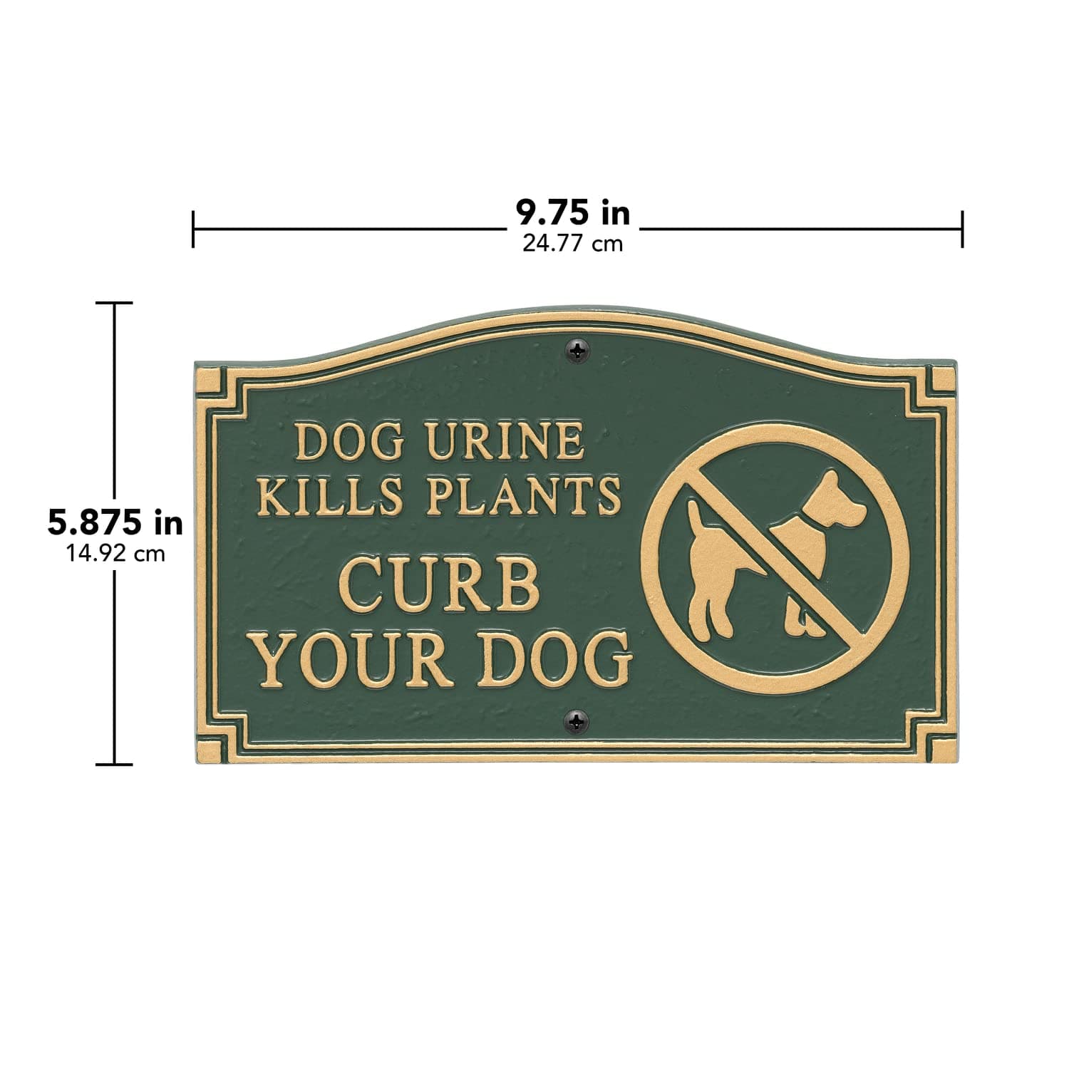 Whitehall Products Statement Plaque, Small Wall/Lawn - Dog Urine Kills Plants Cu - Thumbnail 4