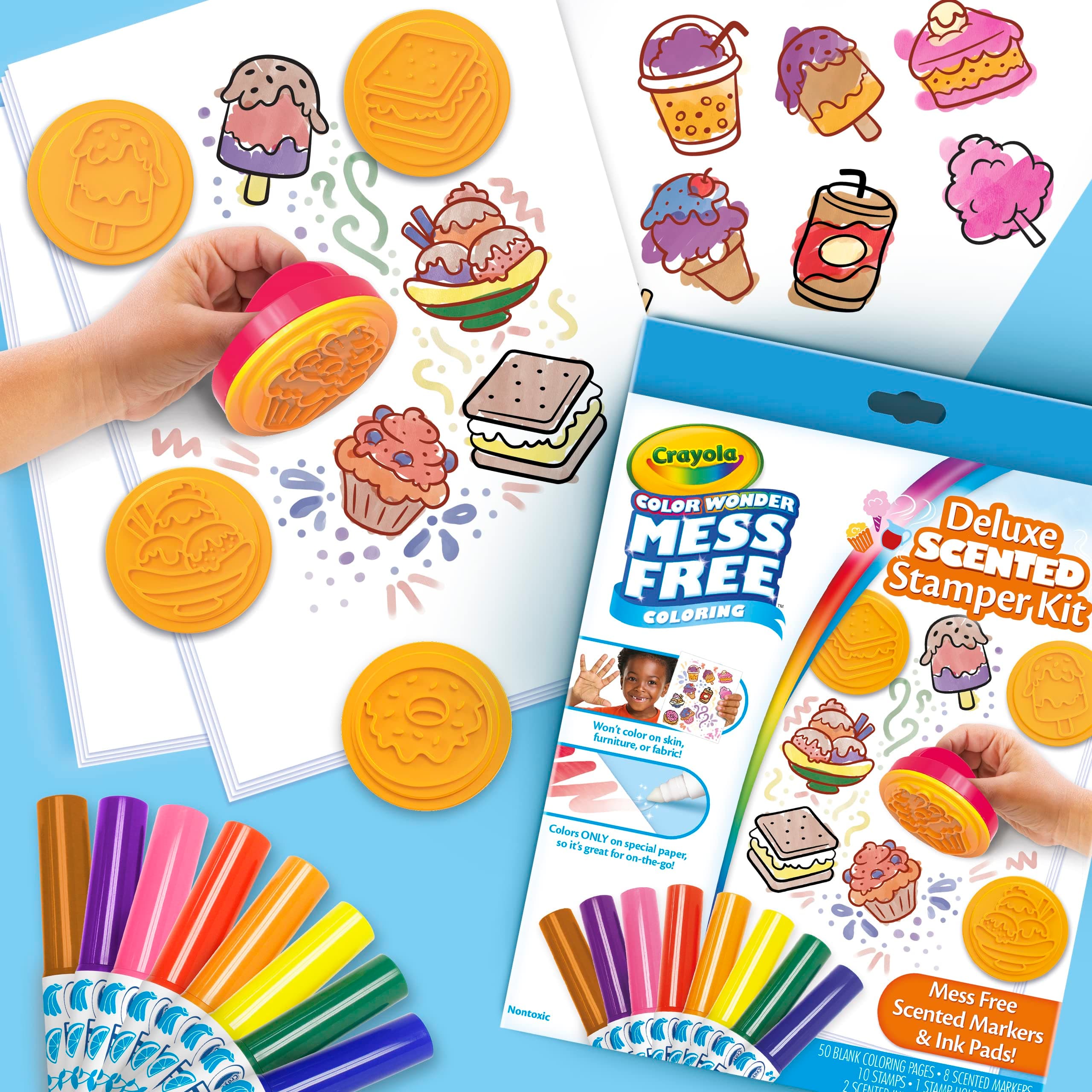 Crayola Color Wonder Mess Free Coloring Set, 50 Blank Coloring Pages, Scented Co - Thumbnail 6