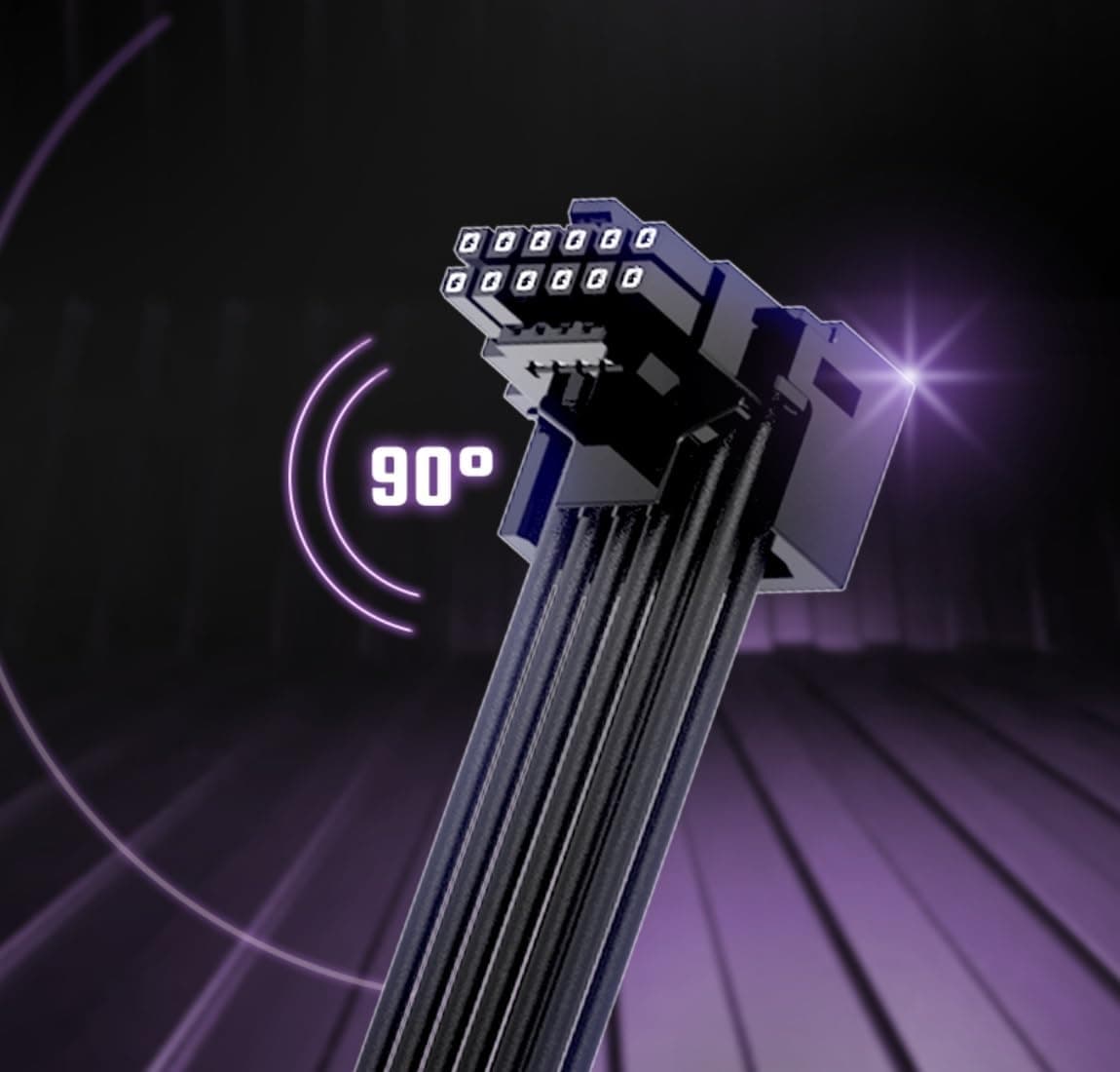 Cooler Master Cooler Master 12VHPWR Adapter Cable Type 2 65cm 90 Degree Connecto - Thumbnail 5