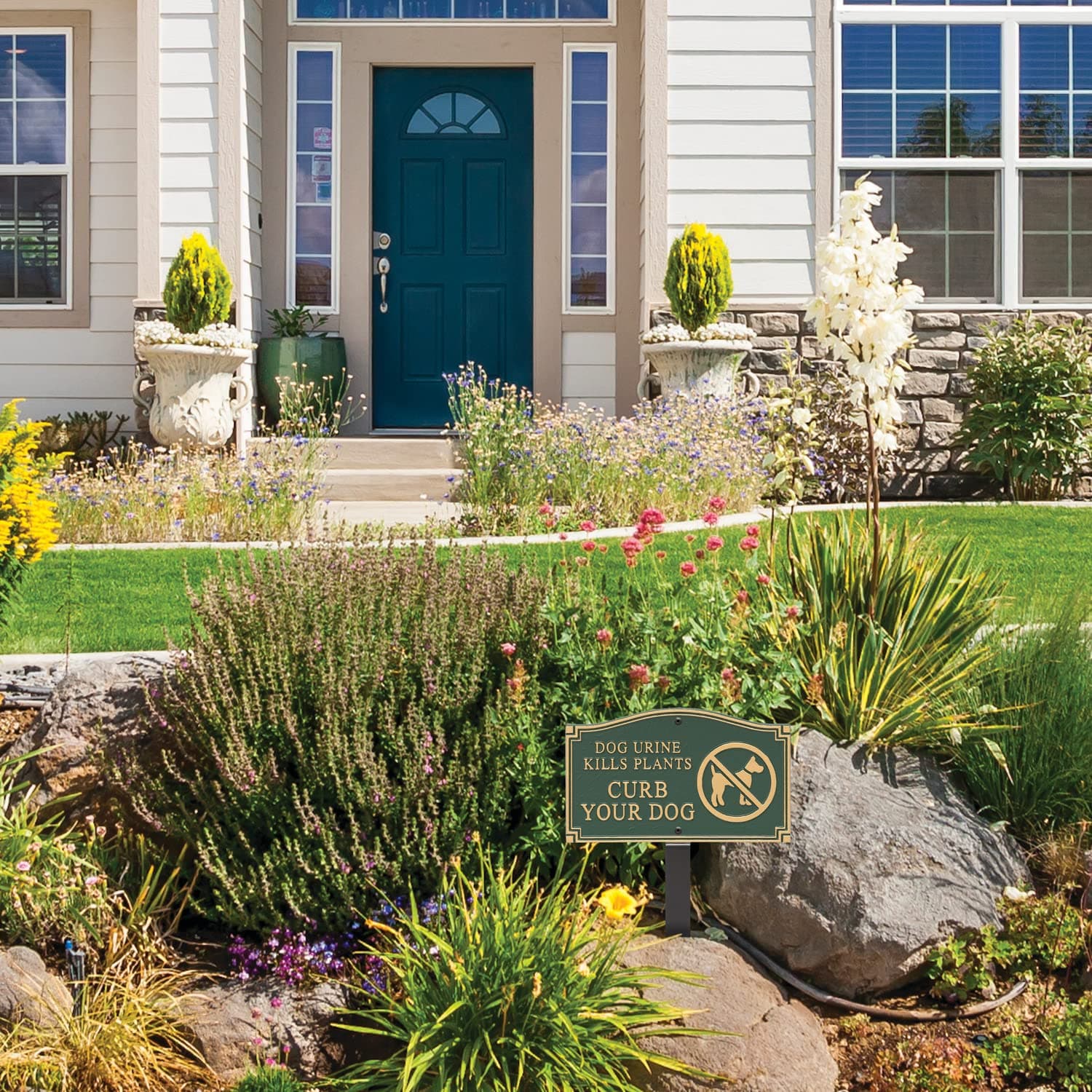 Whitehall Products Statement Plaque, Small Wall/Lawn - Dog Urine Kills Plants Cu - Thumbnail 3