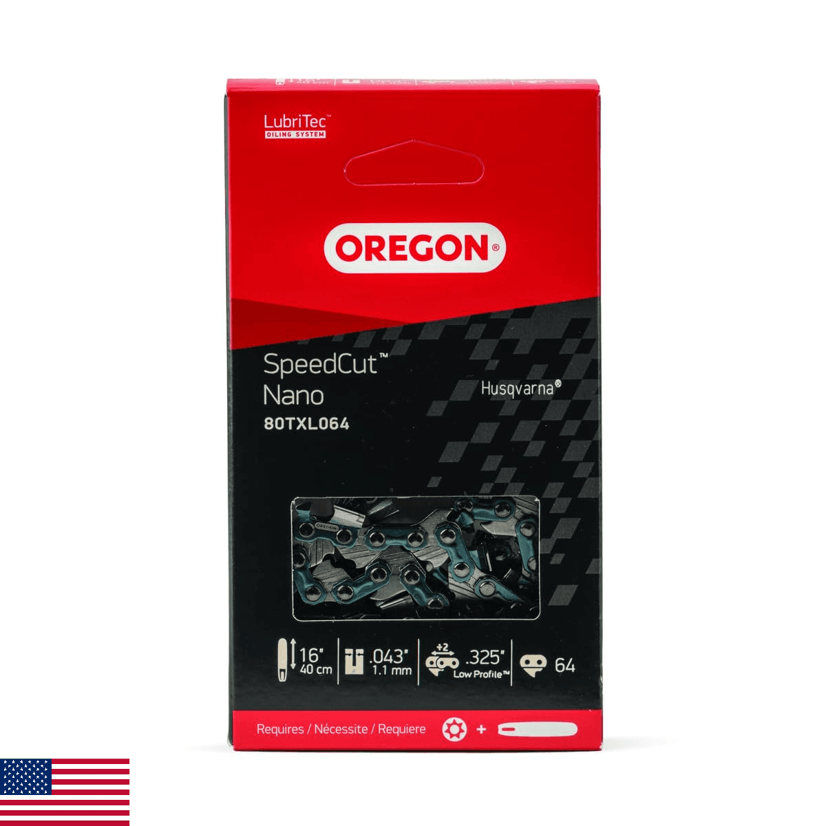 Oregon 80TXL064G Speedcut Nano 16 Inch Chainsaw Chain .325 Pitch .043 Gauge 64 D - Image 1