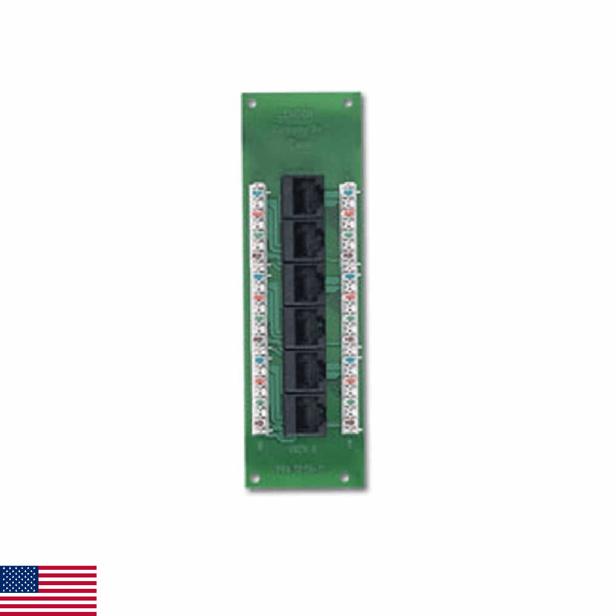 Leviton Category 5E Voice Data Expansion Board 47603-C5 Green - Image 1