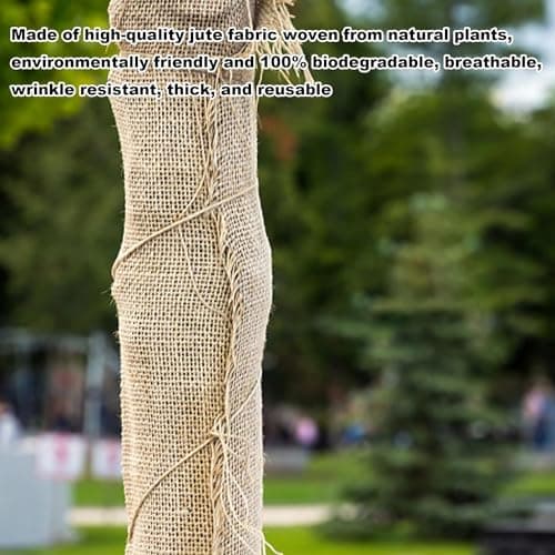 Burlap Plant Cover & Landscape Fabric - 40" x 12ft Roll - Natural Burlap for Wee - Thumbnail 3