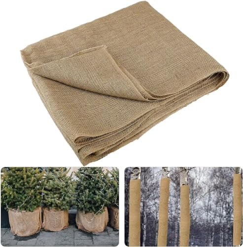 Burlap Plant Cover & Landscape Fabric - 40" x 12ft Roll - Natural Burlap for Wee - Thumbnail 2