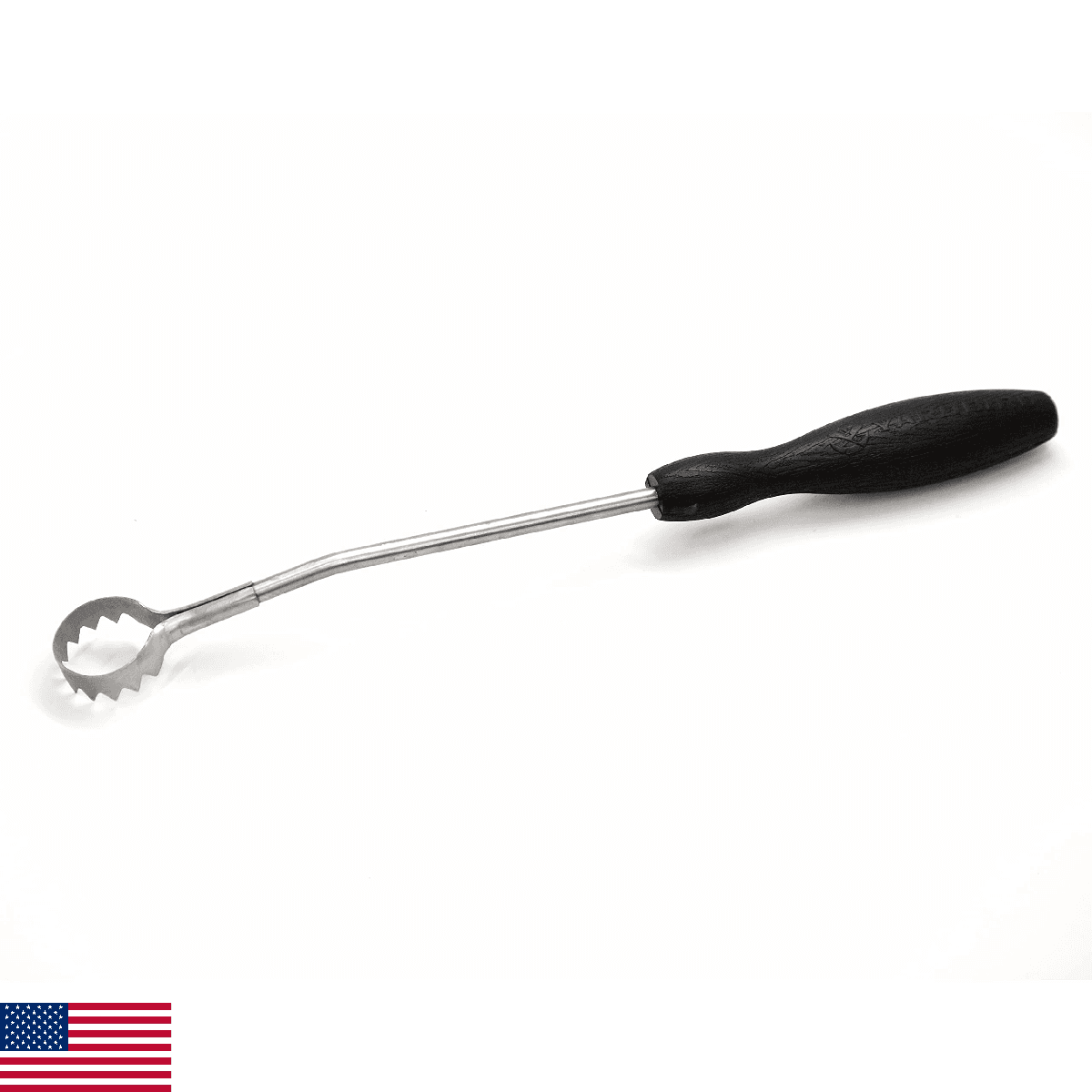 Yardbird Stainless Steel Lung Remover, Textured Handle, Angled Head, Easy Clean - Image 1