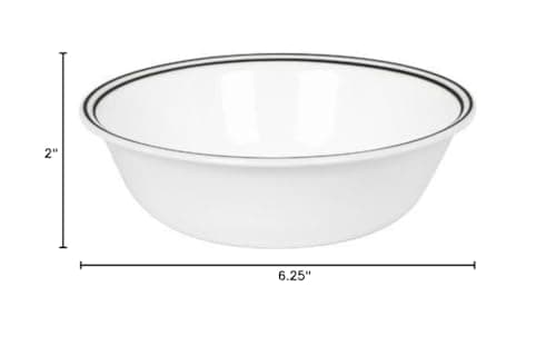 Corelle Livingware City Block 18 oz Soup/Cereal Bowls - Set of 6 Black/White - Thumbnail 2