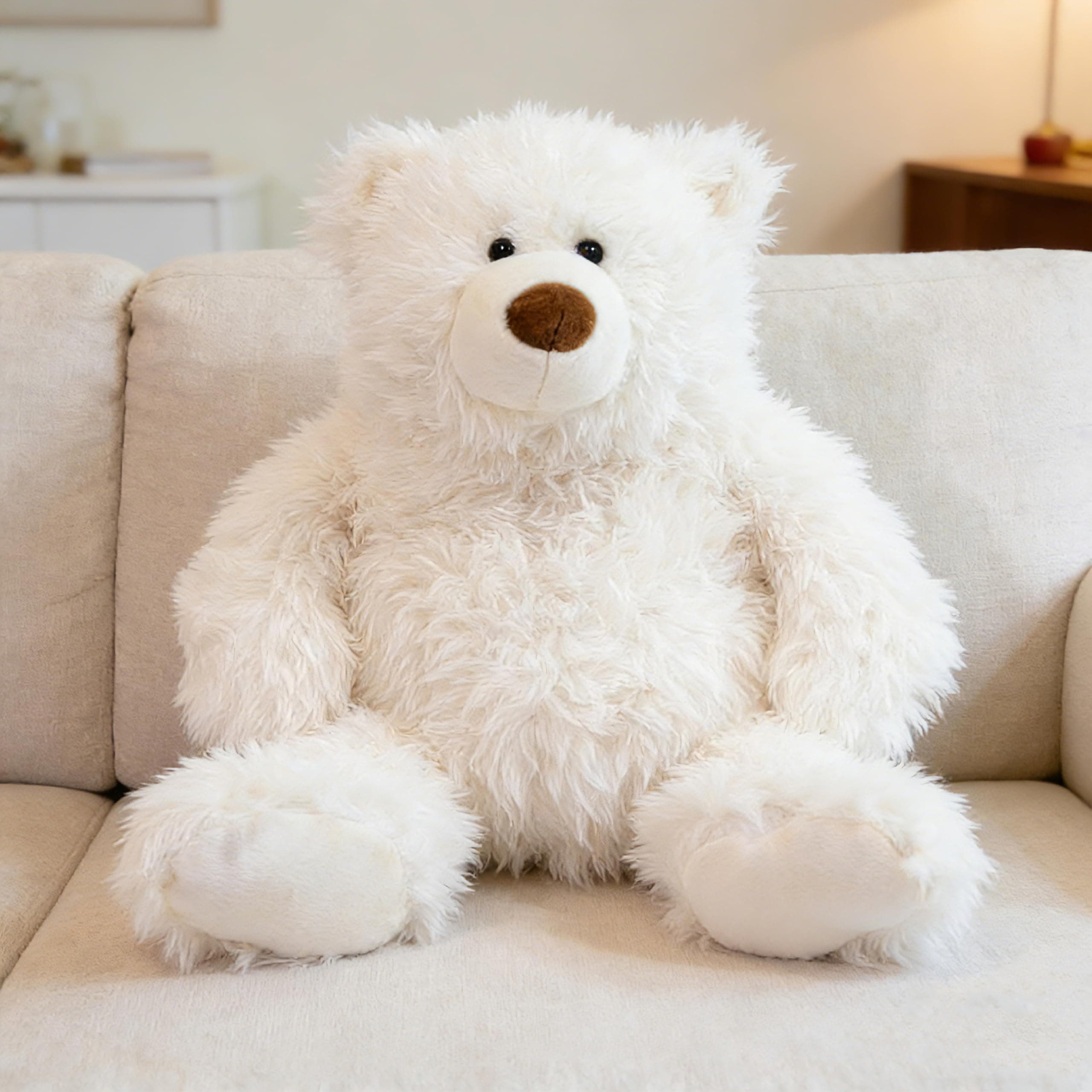 GADXV 4.2 lbs Polar Bear Weighted Stuffed Animal 27in, Stuffed Bear Plush for Ad - Thumbnail 7