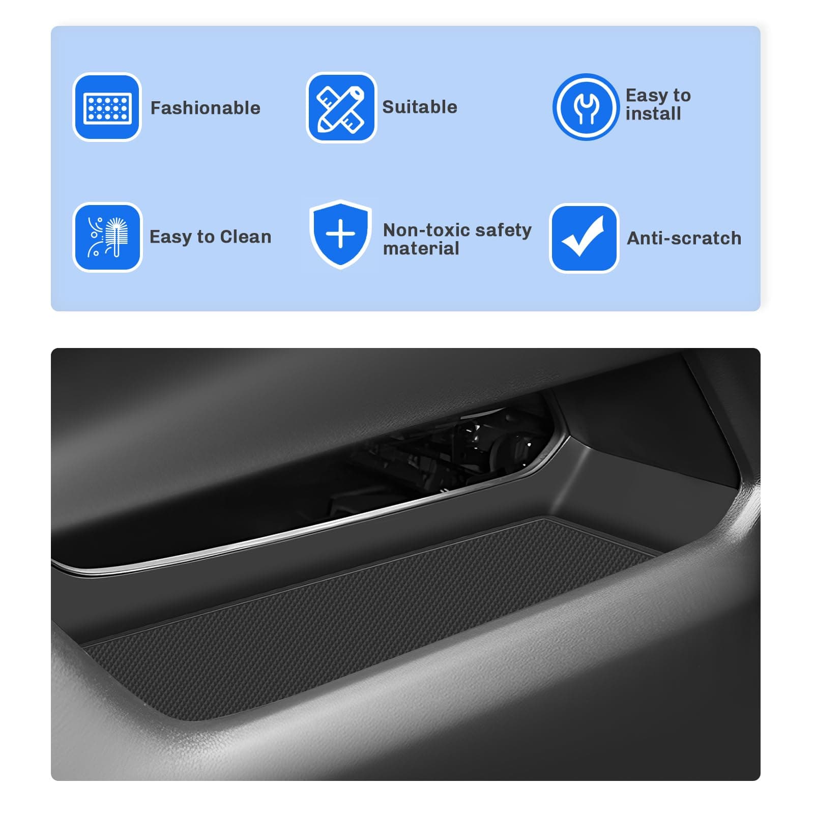 SXCY for 2025 2026 Chevrolet Equinox Accessories Cup Holder Inserts Liner 2025 2 - Thumbnail 6