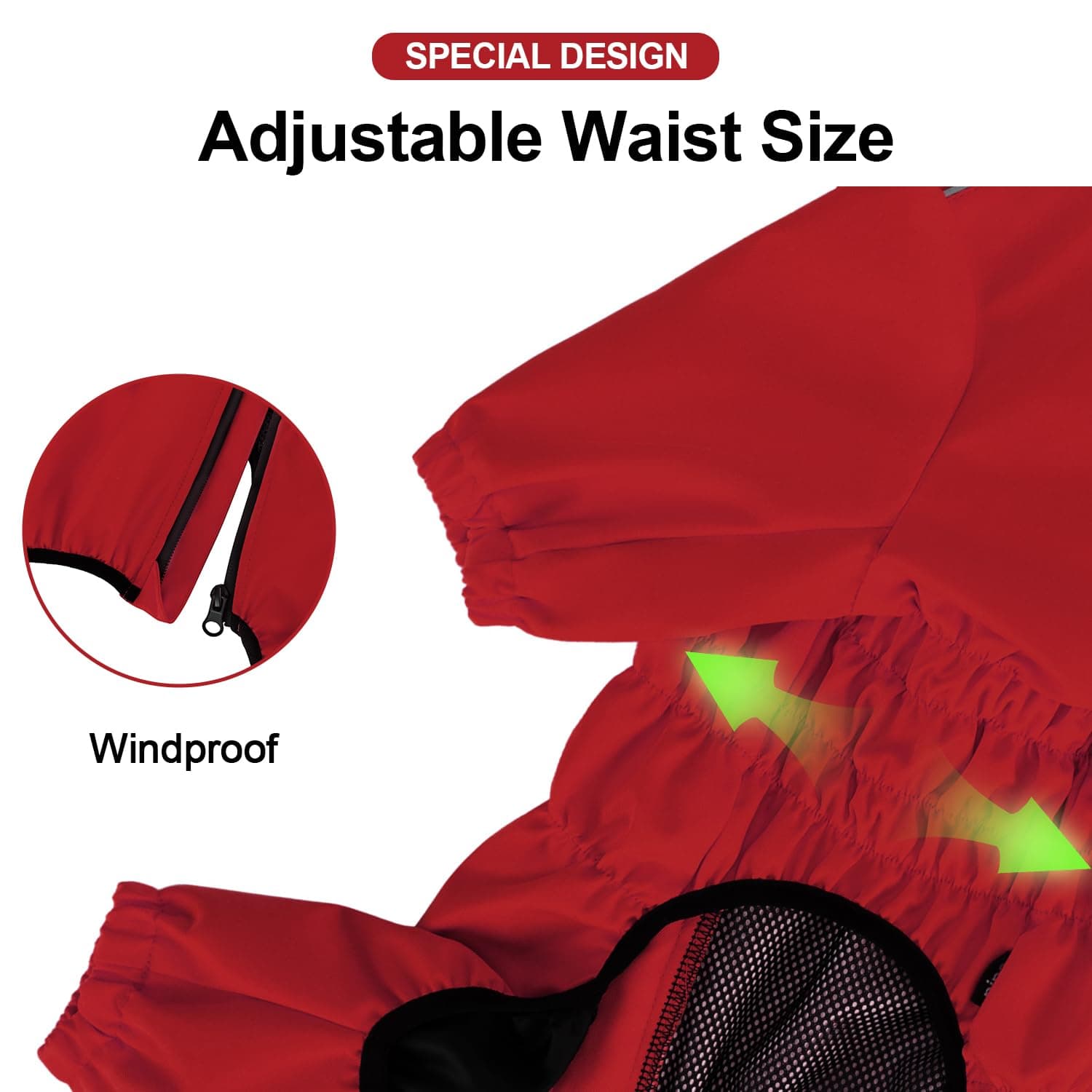 PINA Dog Raincoat, Waterproof Jacket with Hood, Lightweight Dog Coat, Poncho for - Thumbnail 3