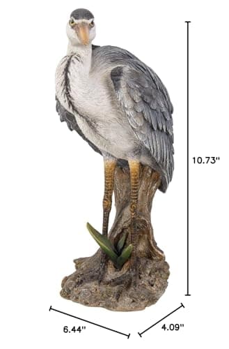 Hi-Line Gift 87687-A Heron Standing Statue Gray - Thumbnail 2