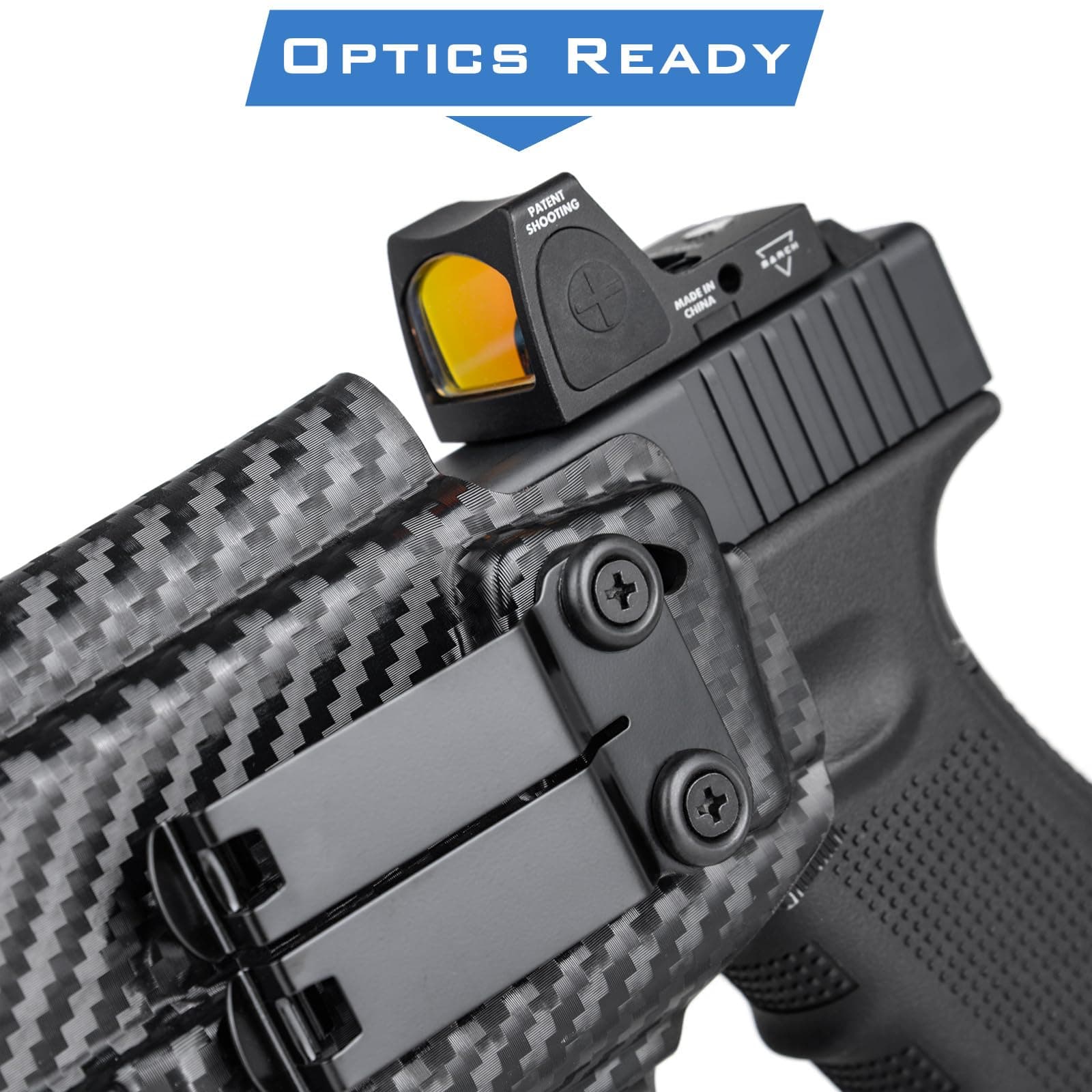 IWB Kydex Holster for Smith and Wesson M&P M2.0 9mm/40 4"/4.25" Pistol with Stre - Thumbnail 4