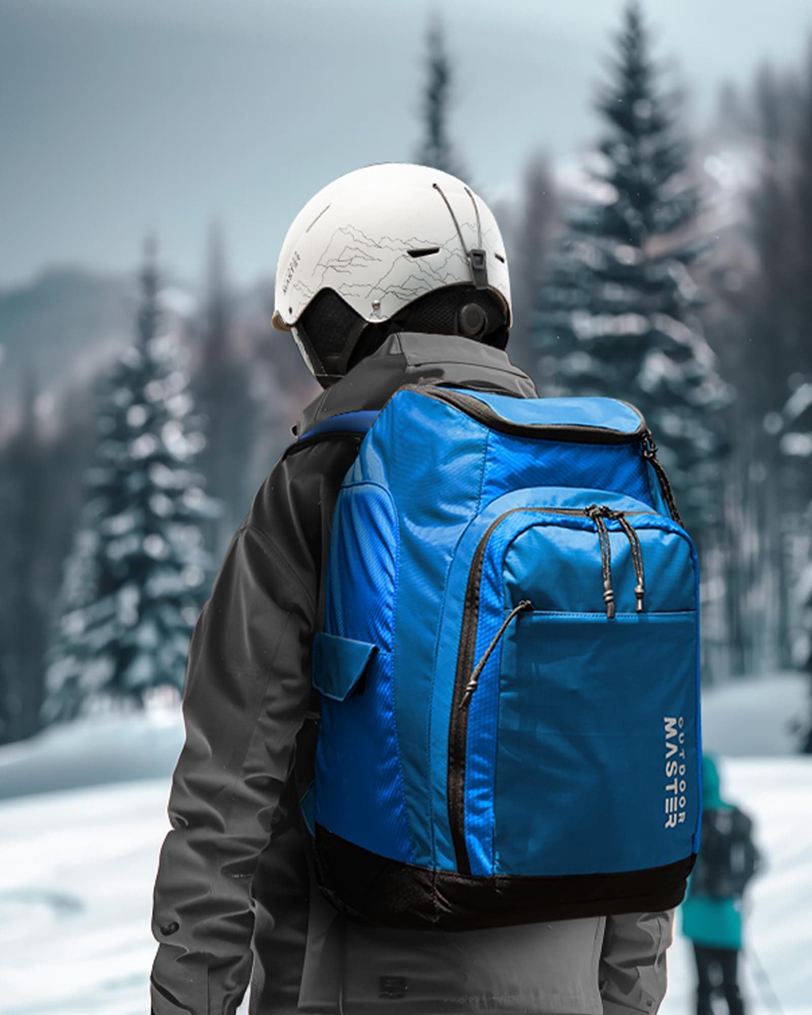 OutdoorMaster 50L Ski Boot Bag, Ski and Snowboard Boots Travel Backpack with sep - Thumbnail 6