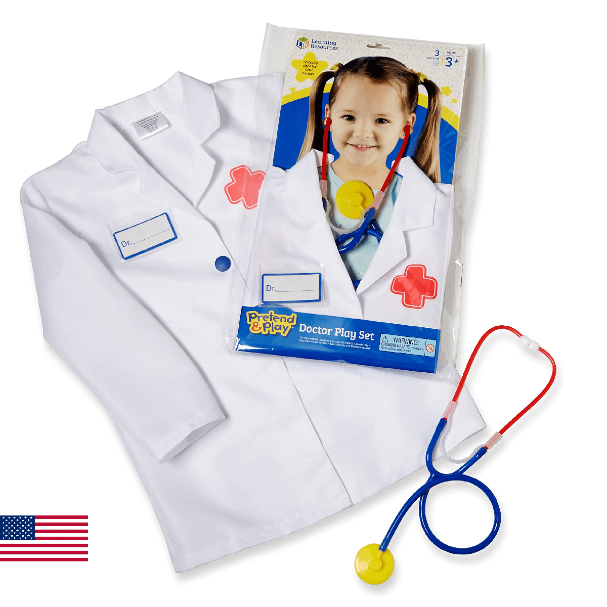 Learning Resources Doctor Play Set - 3 Pieces, Ages 3+, Pretend Costume for Kids - Image 1