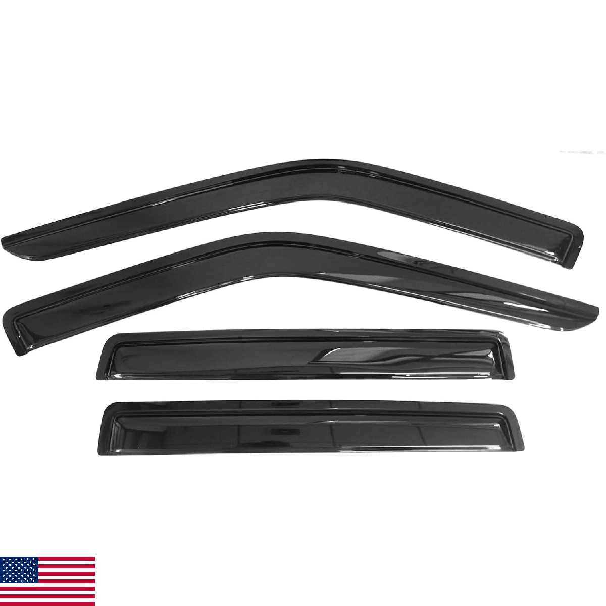 Tape On Window Visors for 93-98 Jeep Grand Cherokee Side Auto Window Deflectors - Image 1