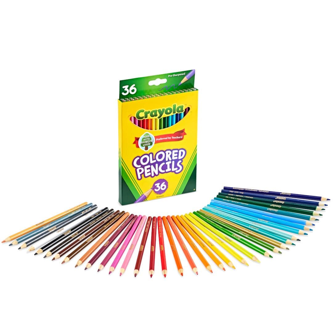 Crayola Colored Pencils (36ct), Kids Pencil Set, Pre-Sharpened Coloring Book Pen - Thumbnail 5