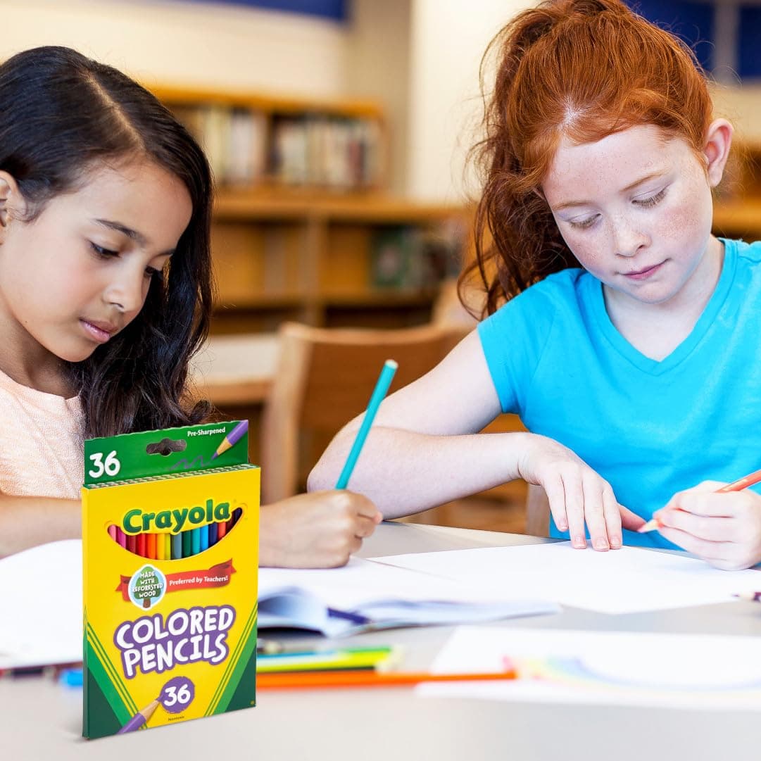 Crayola Colored Pencils (36ct), Kids Pencil Set, Pre-Sharpened Coloring Book Pen - Thumbnail 6