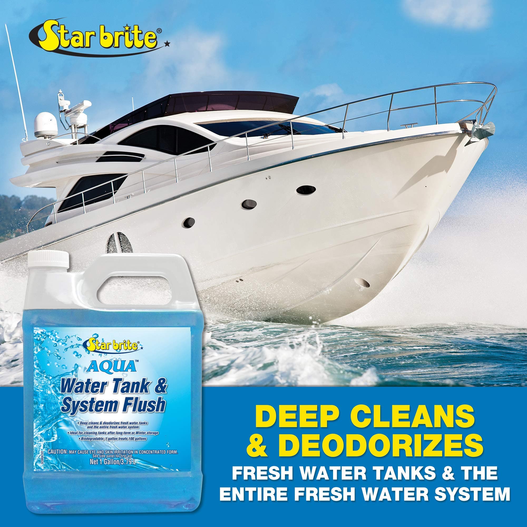 STAR BRITE Aqua Water Tank & System Flush - Deep Cleans & Deodorizes Fresh Water - Thumbnail 6