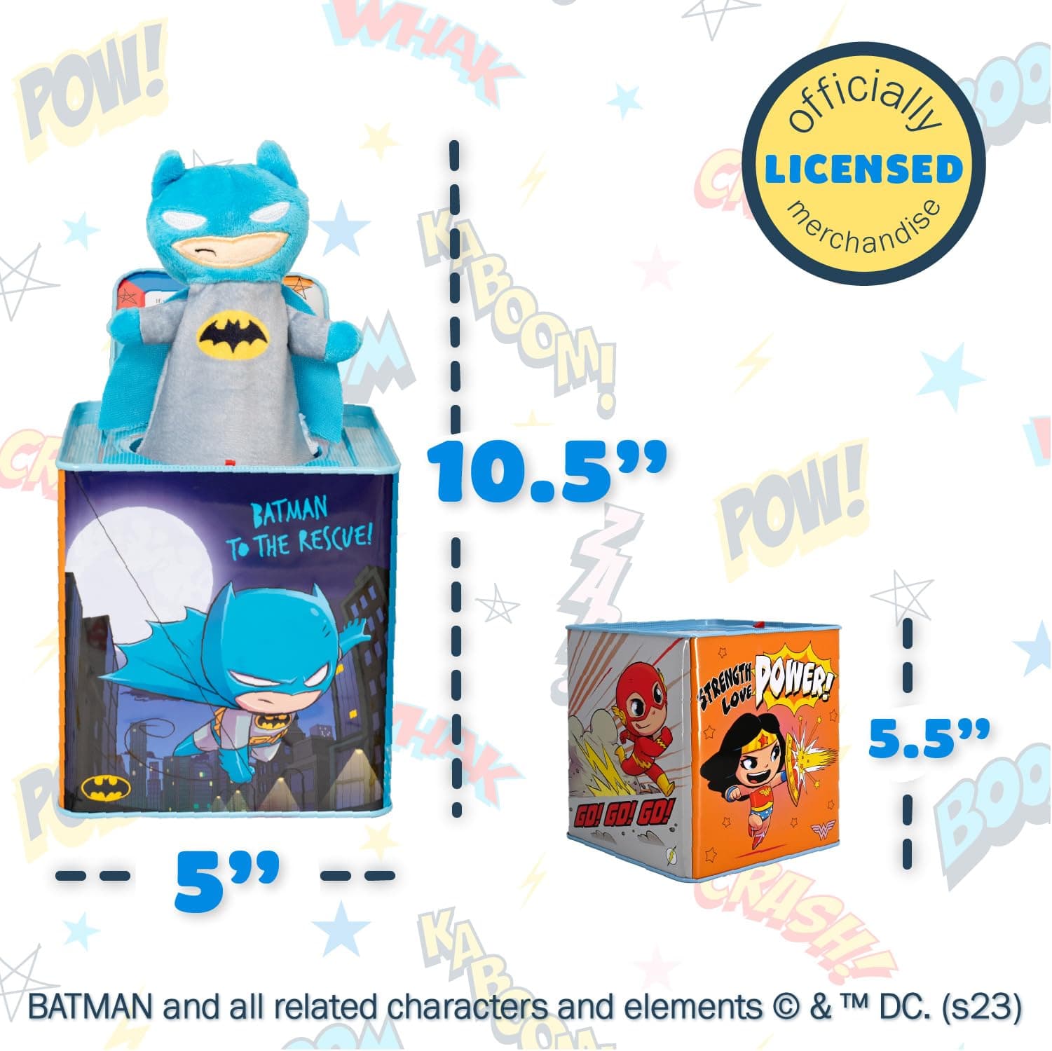 Kids Preferred DC Comics The Batman Jack in The Box Musical Toys for Babies and - Thumbnail 5