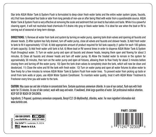 STAR BRITE Aqua Water Tank & System Flush - Deep Cleans & Deodorizes Fresh Water - Thumbnail 2