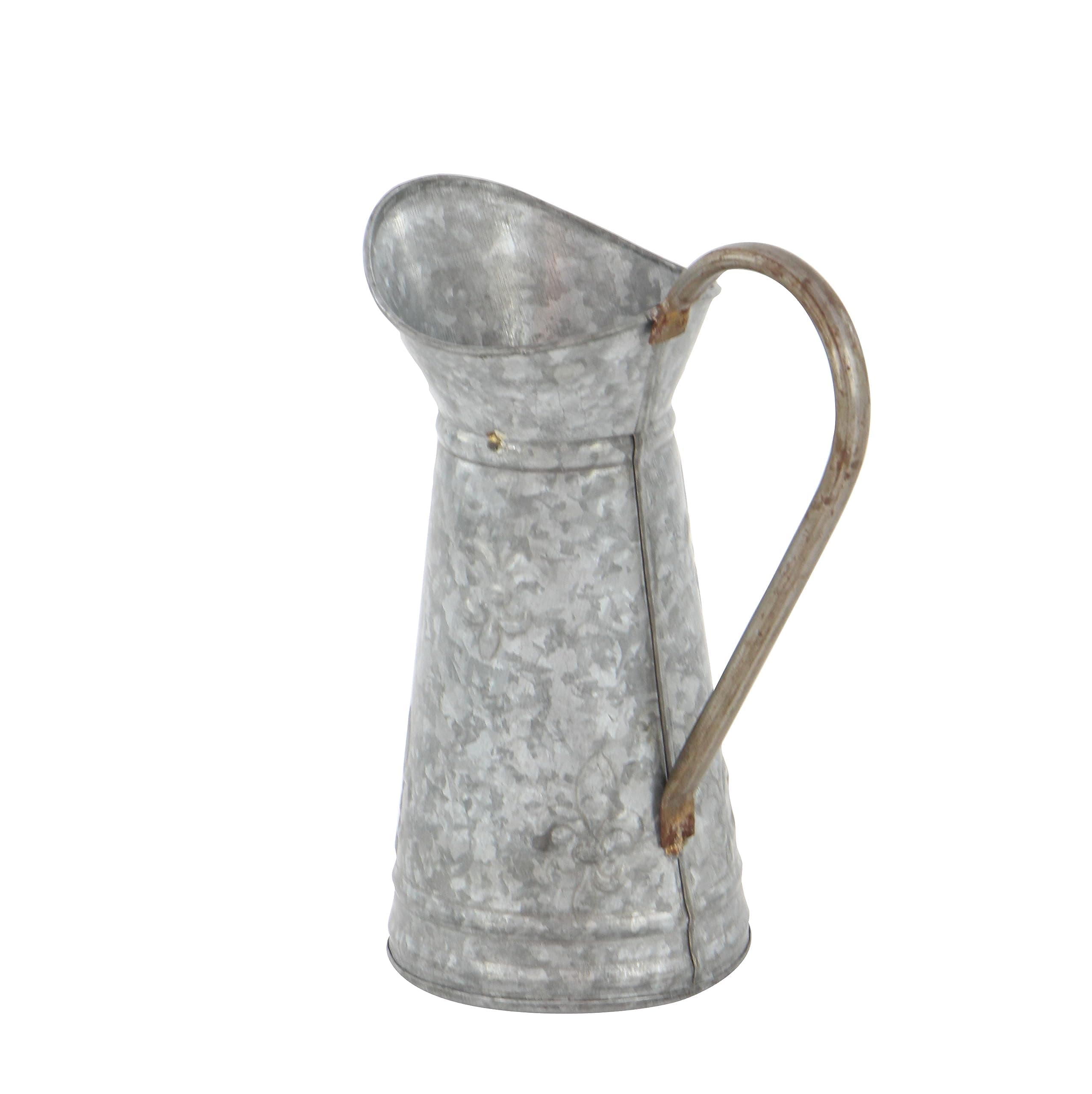 Deco 79 Metal Watering Can Indoor Outdoor Planter 10x6x12 Brown - Thumbnail 3