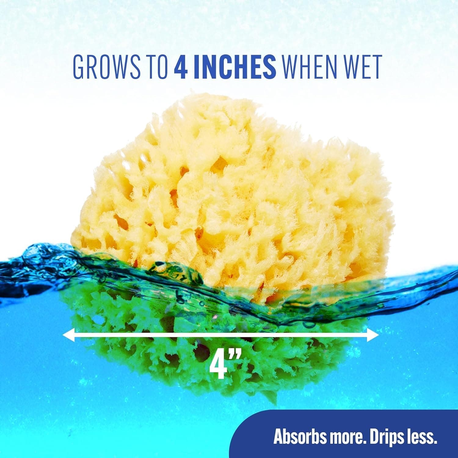 Baby Buddy Absorbent Natural Bath Sponge, Ultra Soft Premium Sea Wool Sponge, So - Thumbnail 4