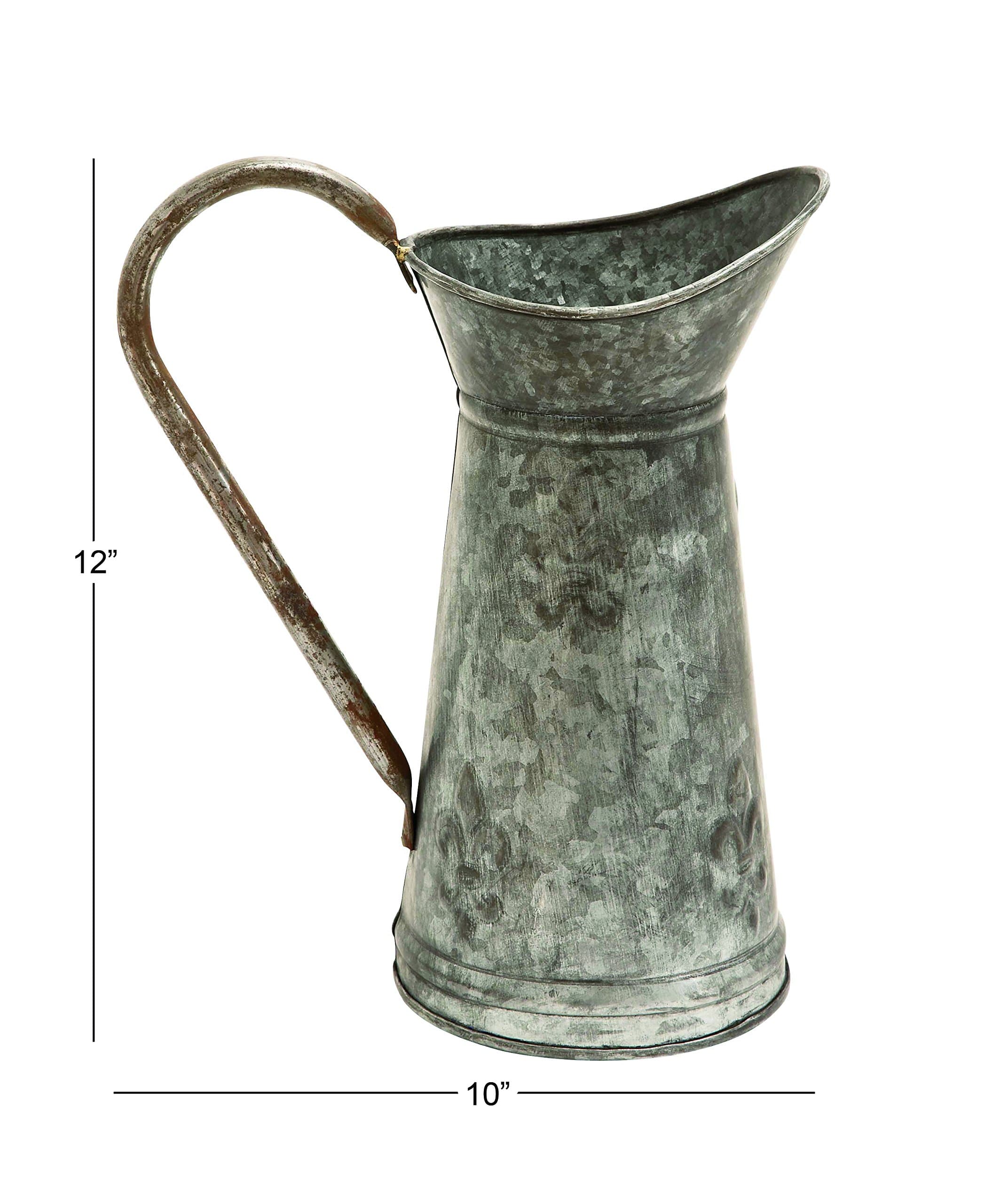 Deco 79 Metal Watering Can Indoor Outdoor Planter 10x6x12 Brown - Thumbnail 6