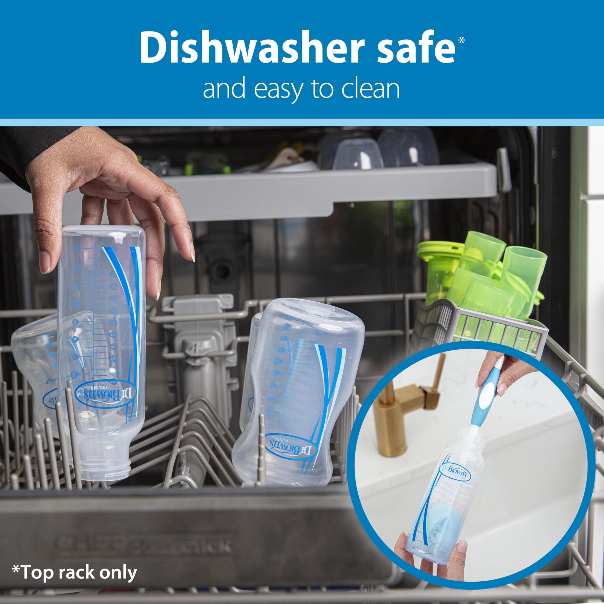 Dr. Brown's Natural Flow Anti-Colic Baby Bottle Gift Set with Pacifier and Trave - Thumbnail 7