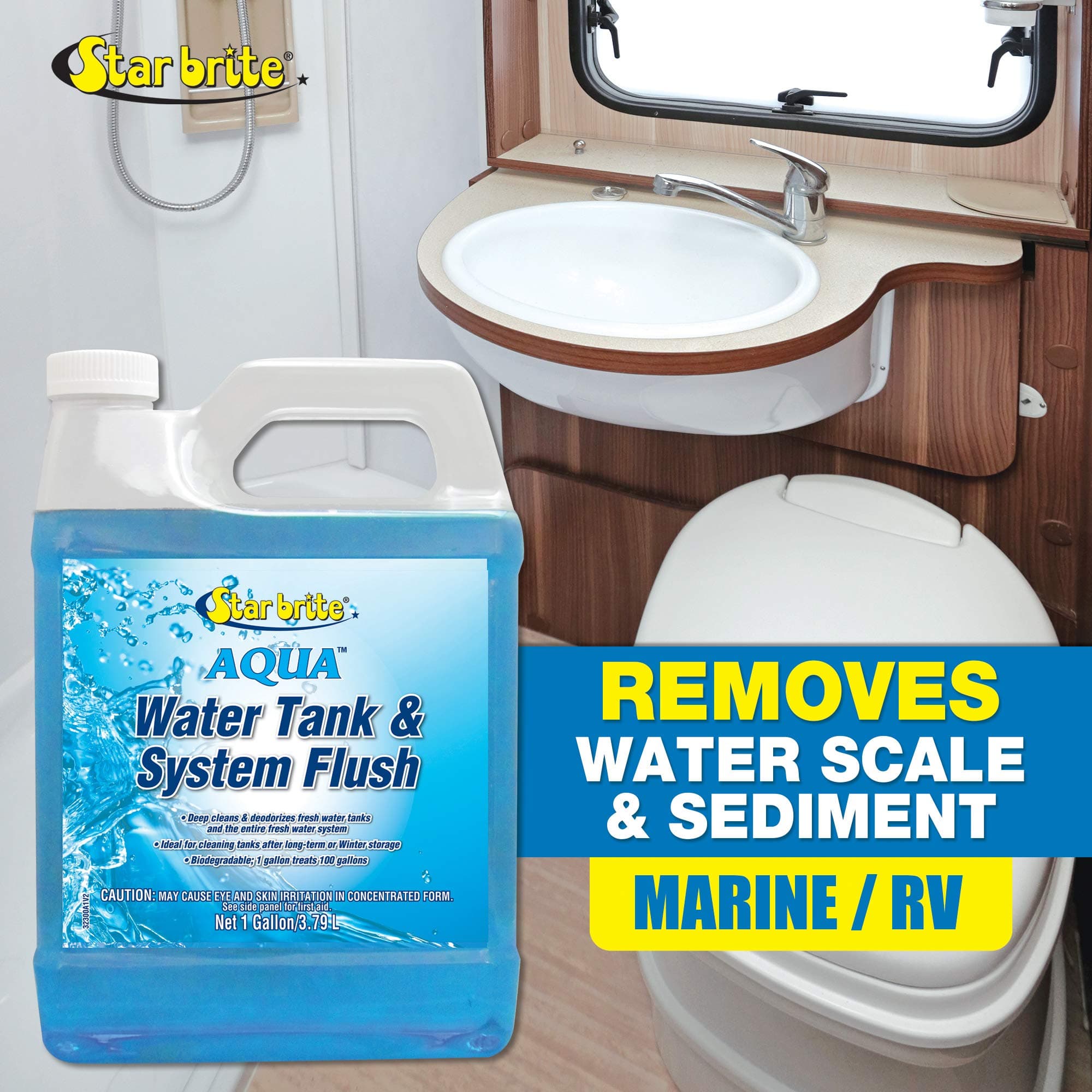 STAR BRITE Aqua Water Tank & System Flush - Deep Cleans & Deodorizes Fresh Water - Thumbnail 4