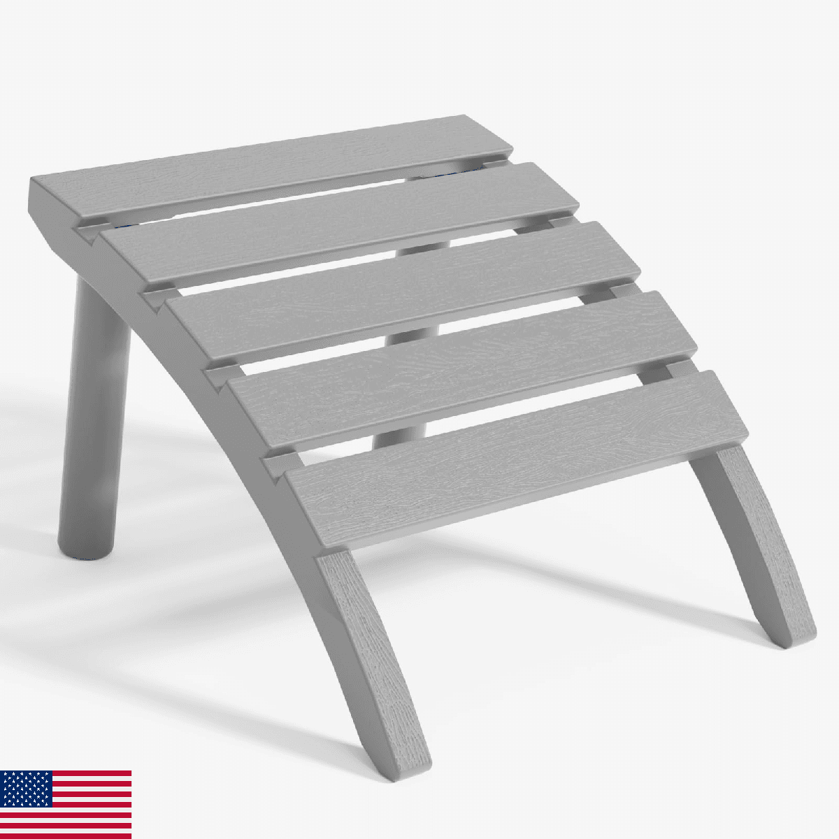 FONTOI Adirondack Ottoman HDPE Plastic Adirondack Chair Footstool All Weather Ou - Image 1