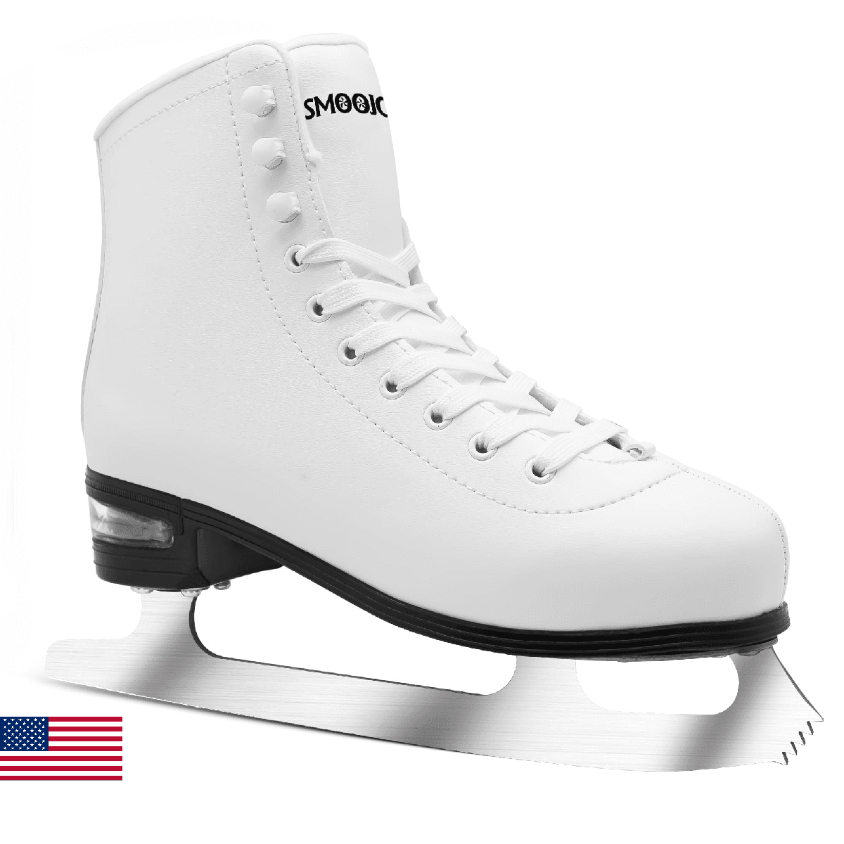 SMOOJOY Figure Ice Skates for Women and Men - Air Cushion Deluxe Hockey Ice Skat - Image 1