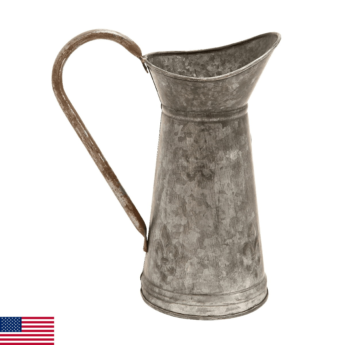 Deco 79 Metal Watering Can Indoor Outdoor Planter 10x6x12 Brown - Image 1