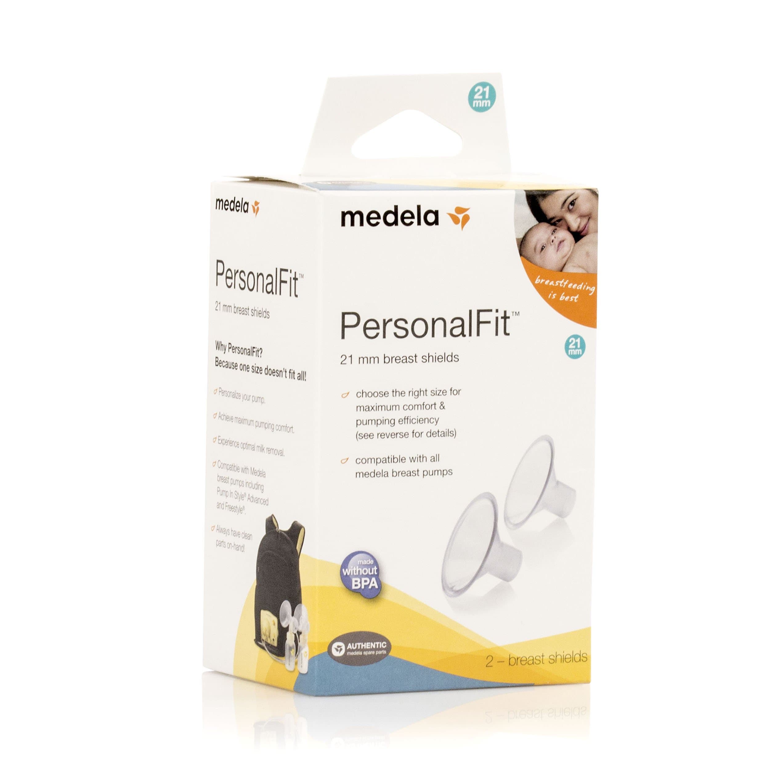 Medela PersonalFit Breast Shields, 2 Pack of Small 21mm Breast Pump Flanges, Aut - Thumbnail 2