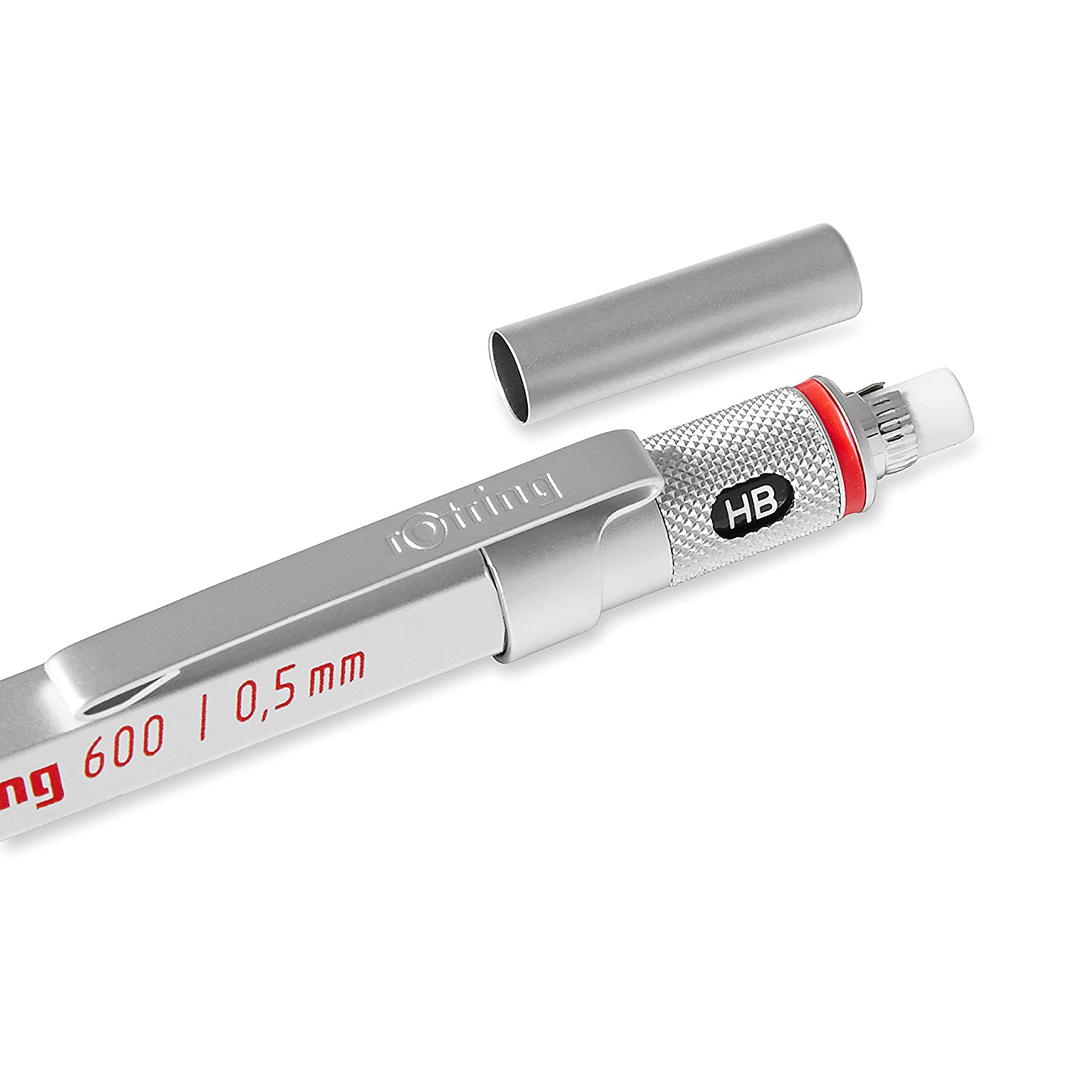 rOtring 600 Mechanical Pencil, 0.5mm, Silver - Precision Drafting (1904445) - Thumbnail 3