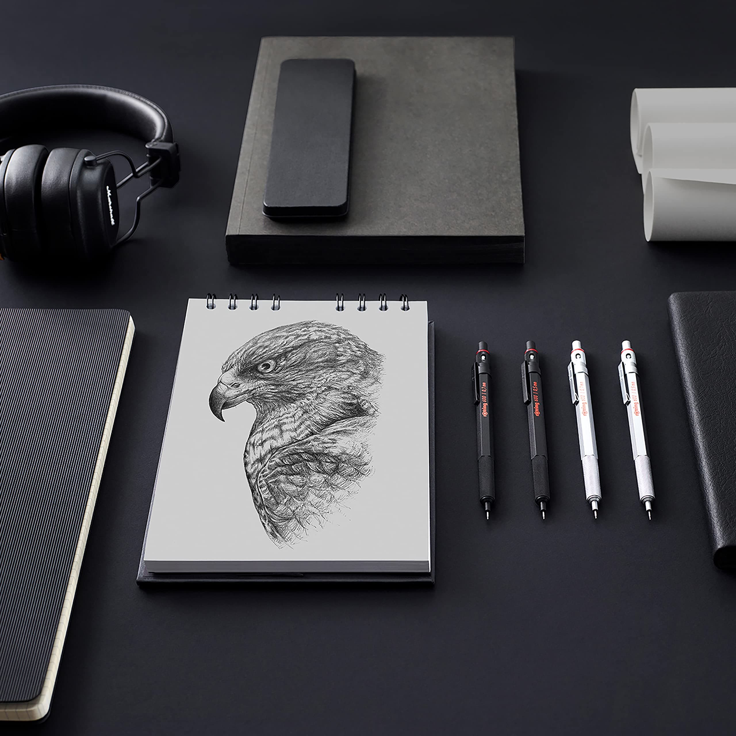 rOtring 600 Mechanical Pencil, 0.5mm, Silver - Precision Drafting (1904445) - Thumbnail 4