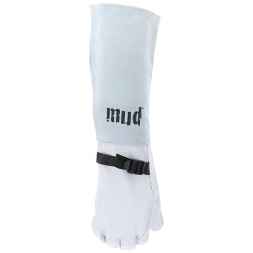 MUD Garden Goatskin Leather Extended Cuff Garden Gloves Mud Gauntlet, Natural, M - Thumbnail 2